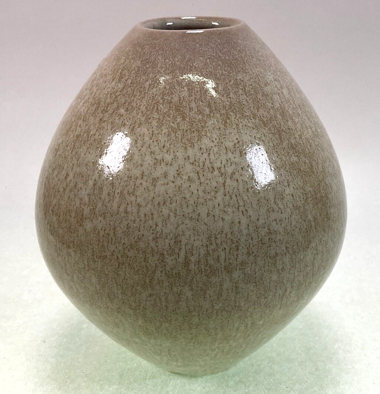 Art Pottery Teardrop Vase Drip Glaze 5 1/8\