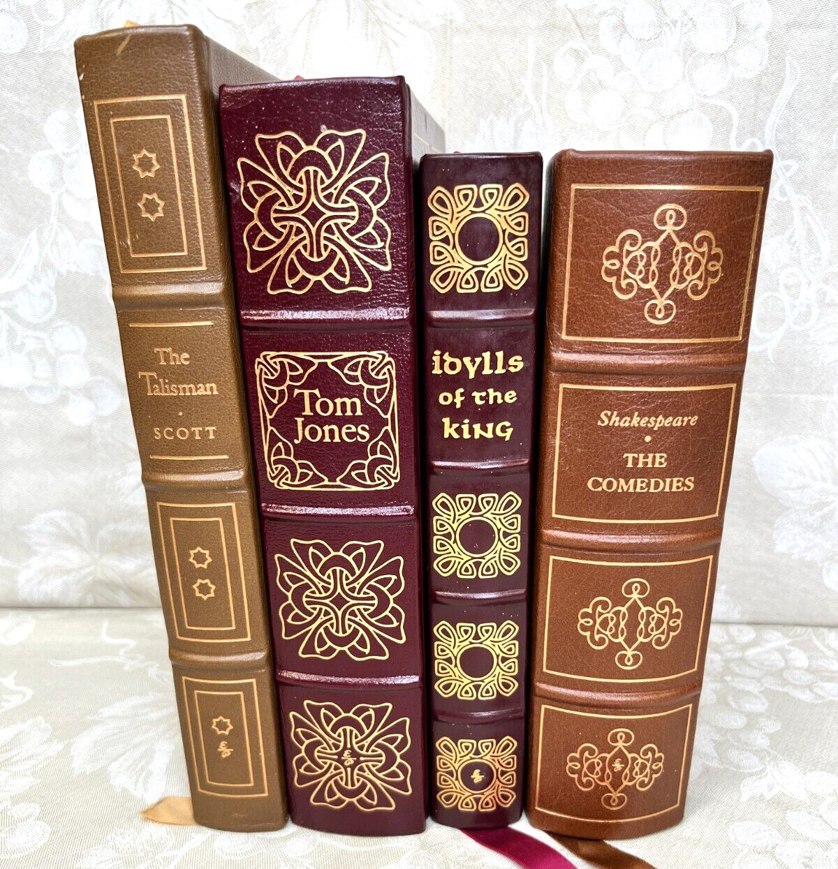 4 Easton Press Books, Limited Editions Leather Bound 24K Gold Gilt The Comedies