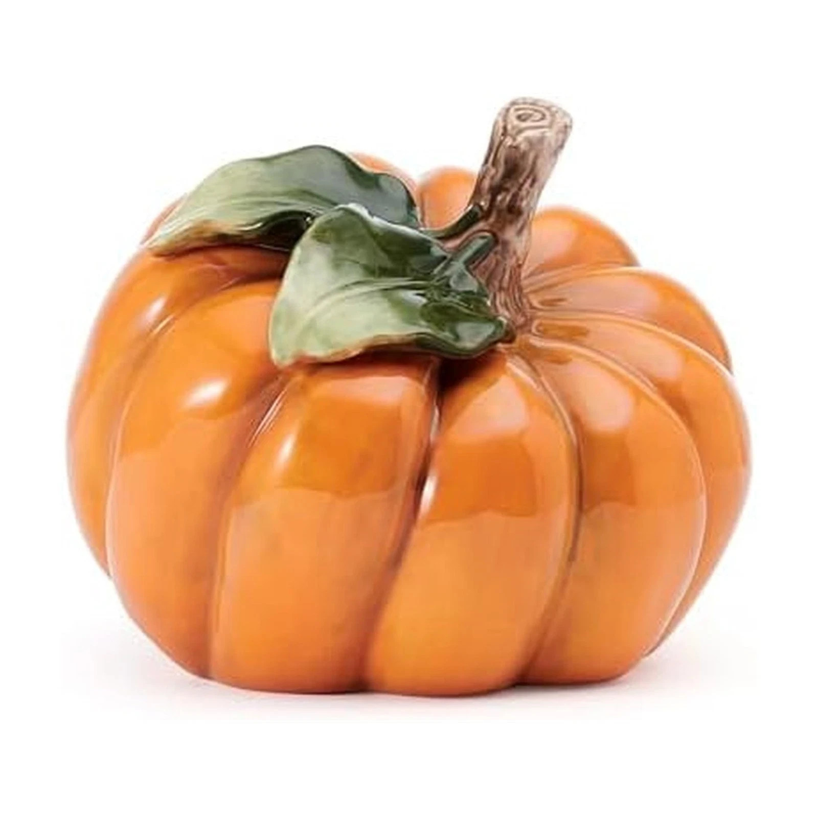 Harvest Halloween Side Pumpkin Ceramic Figurine, 5.5 inch Harvest Halloween Side Pumpkin Ceramic Figurine, 5.5 inch