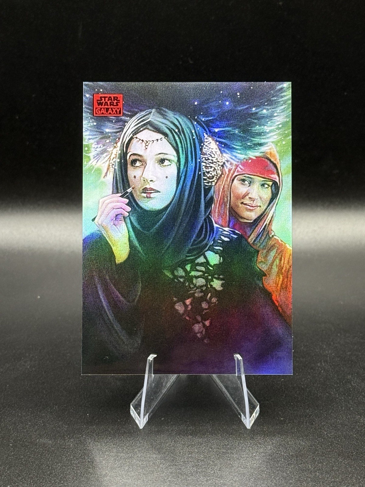 2024 Topps Star Wars Galaxy Daring Deception Padme Red Refractor /5 #56