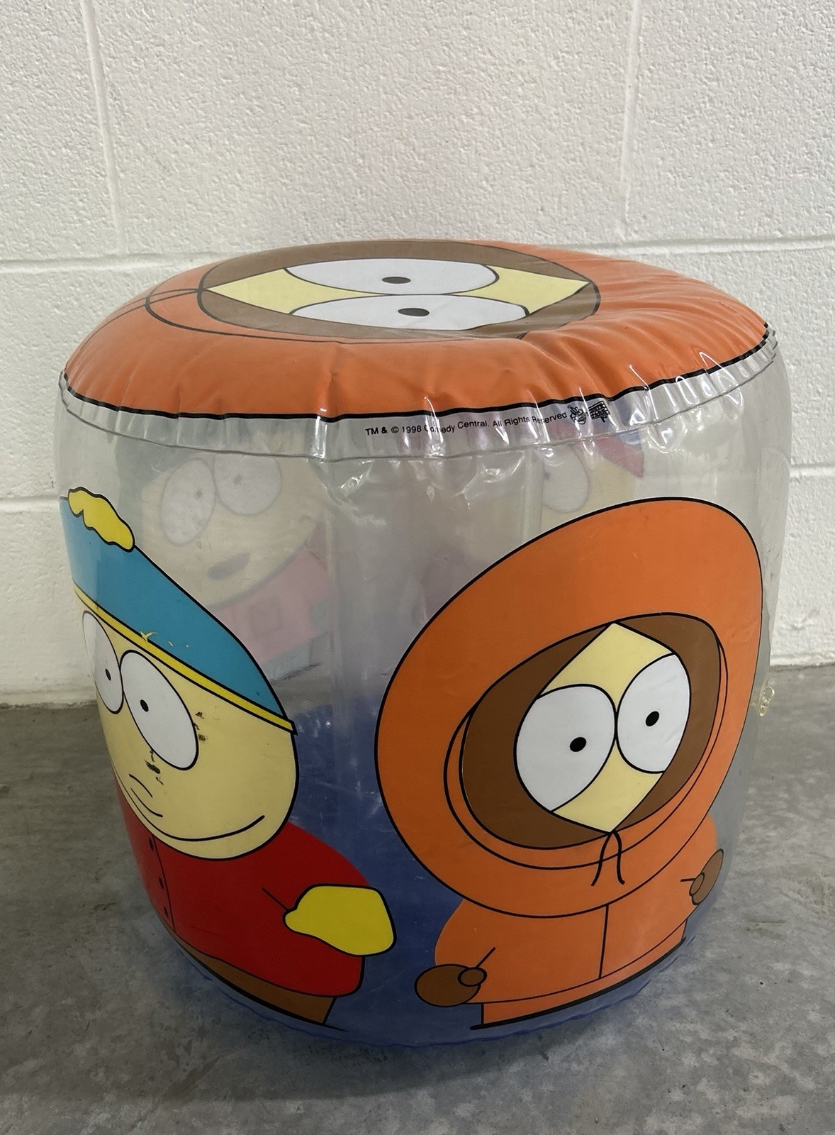 Vintage 1998 South Park Inflatable Rare Chef Head Topper Ottoman Cartman Kenny