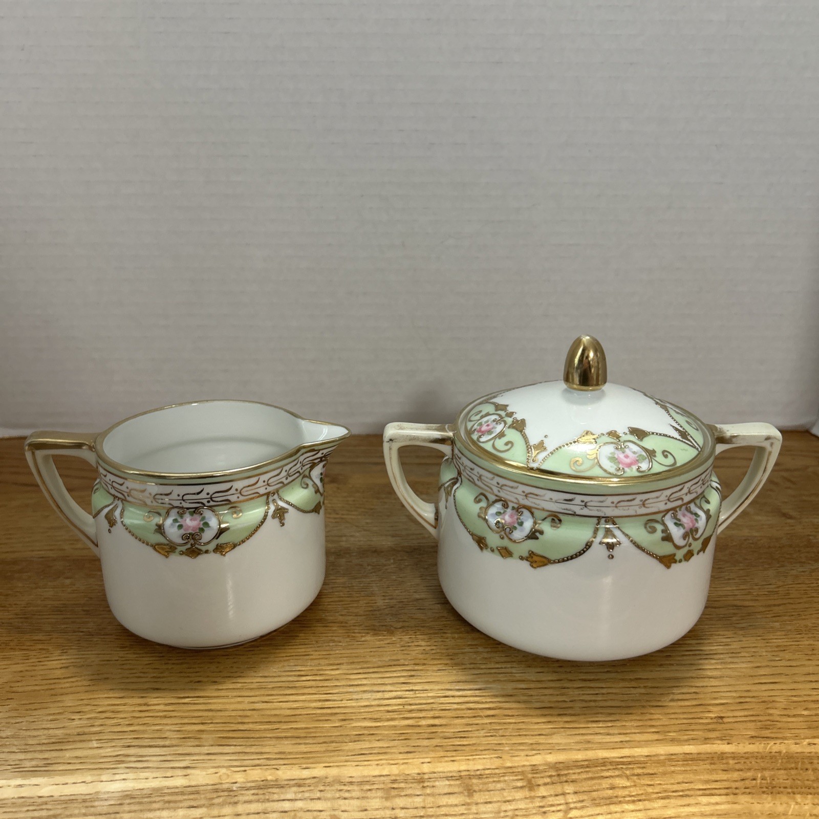 Vintage Nippon Hand Painted Creamer & Sugar Set Vintage Nippon Hand Painted Creamer & Sugar Set
