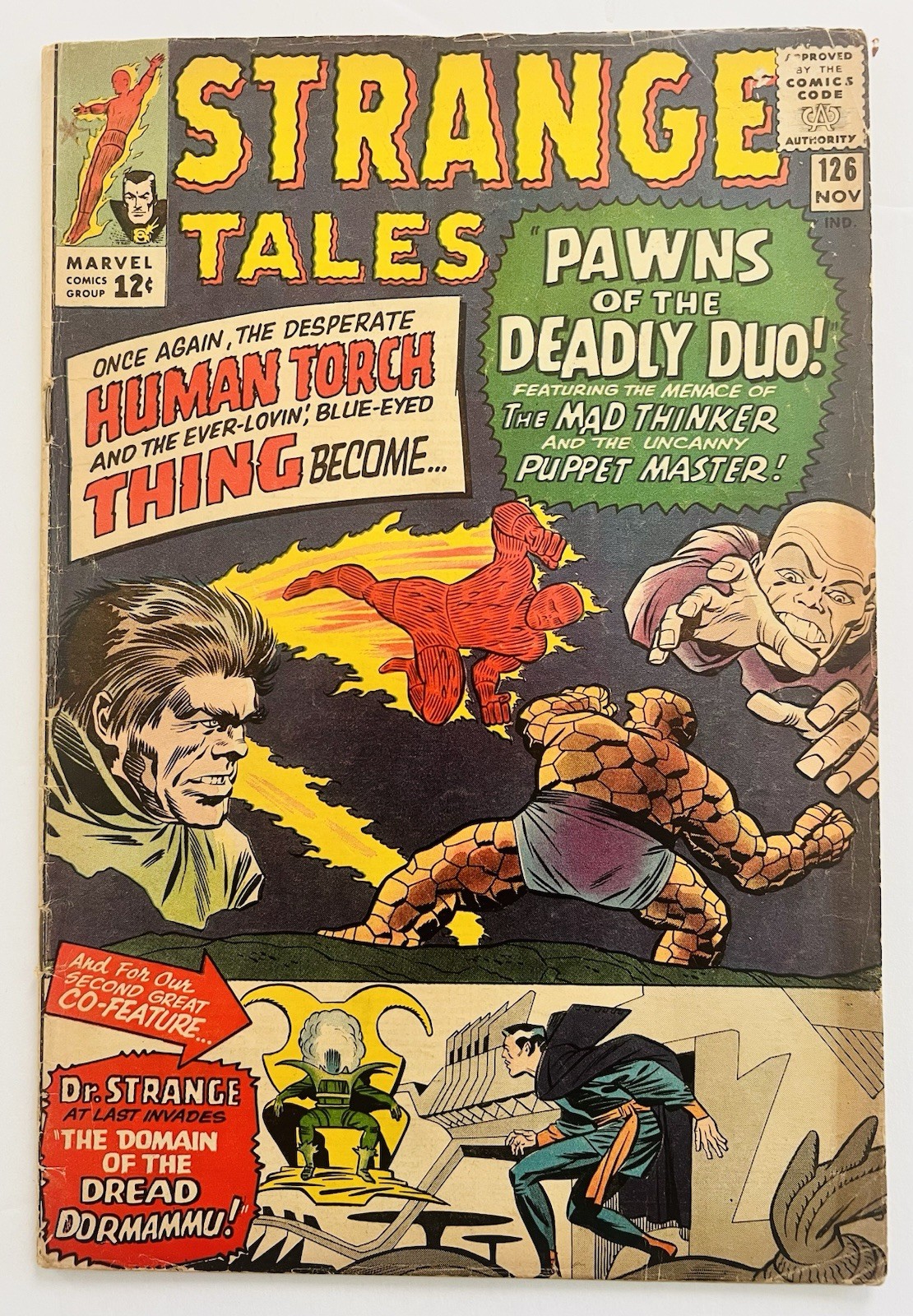 Strange Tales #126 (Marvel Comics November 1964), VG/G 3.0