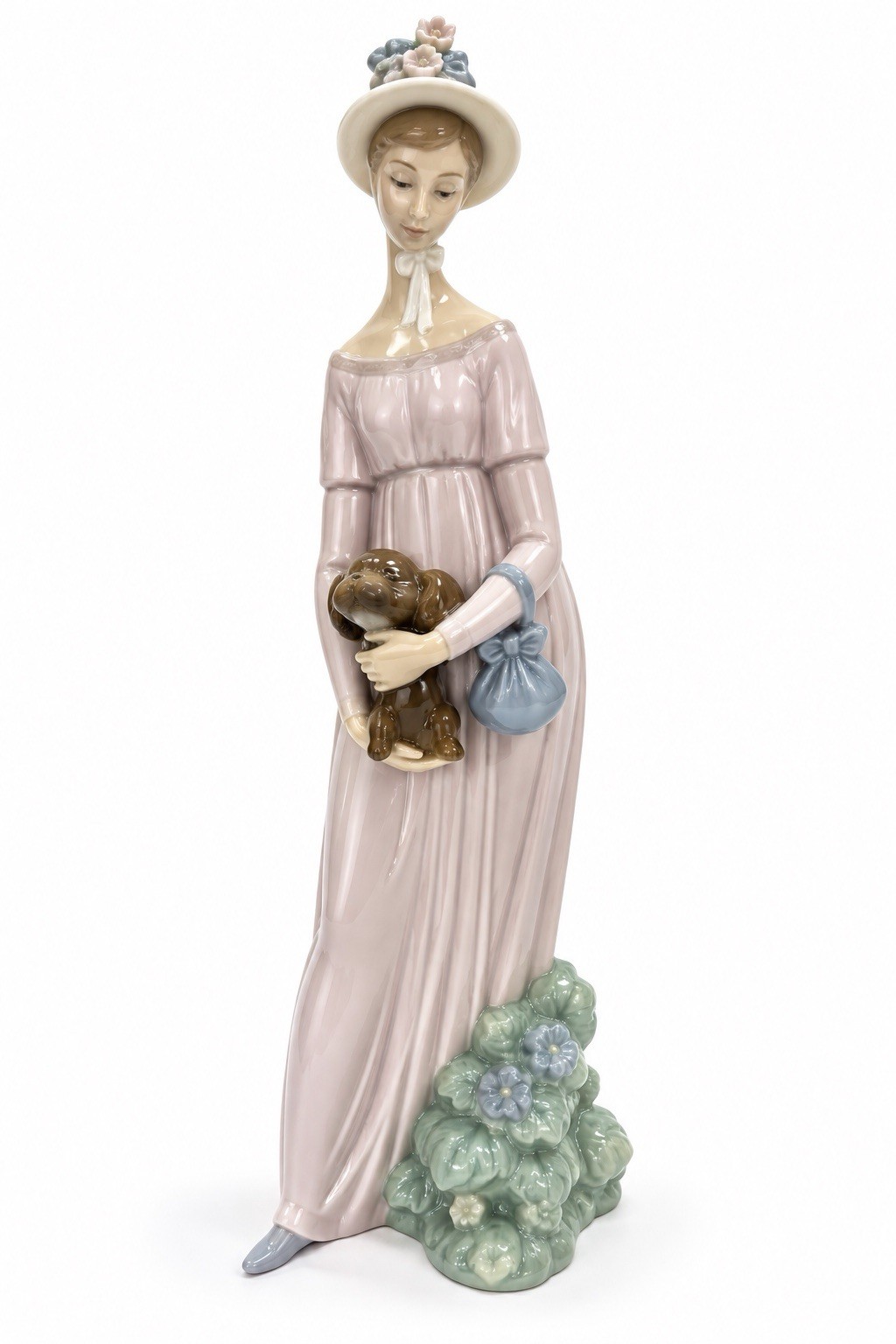 Lladro My Little Pet Porcelain Figurine Girl Holding Puppy Dog 11.5” Spain #4994 Lladro My Little Pet Porcelain Figurine Girl Holding Puppy Dog 11.5” Spain #4994