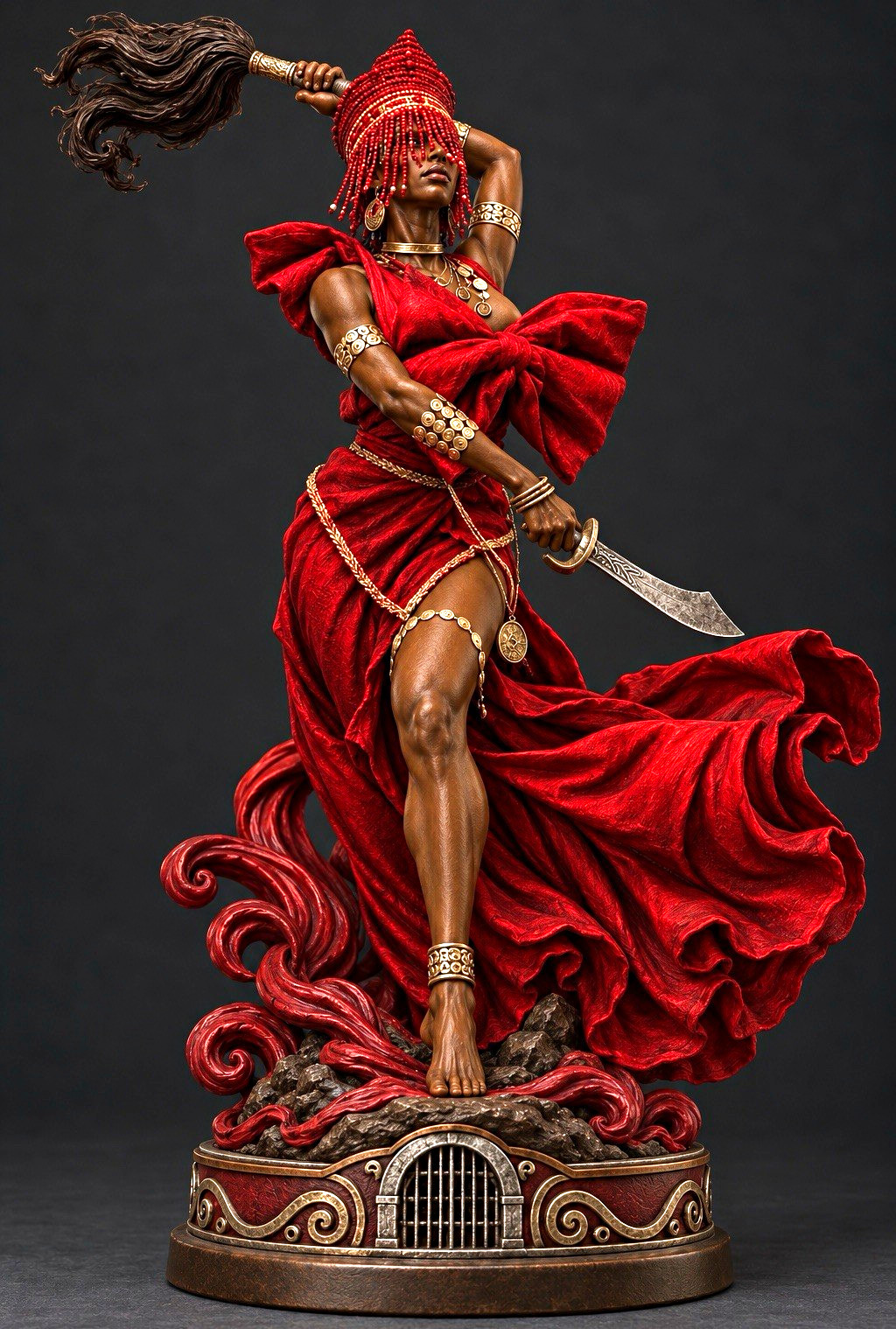 Oya Orisha – Goddess of Winds & Storms, Spiritual Figurine & Altar Decor 10 in Oya Orisha – Goddess of Winds & Storms, Spiritual Figurine & Altar Decor 10 in