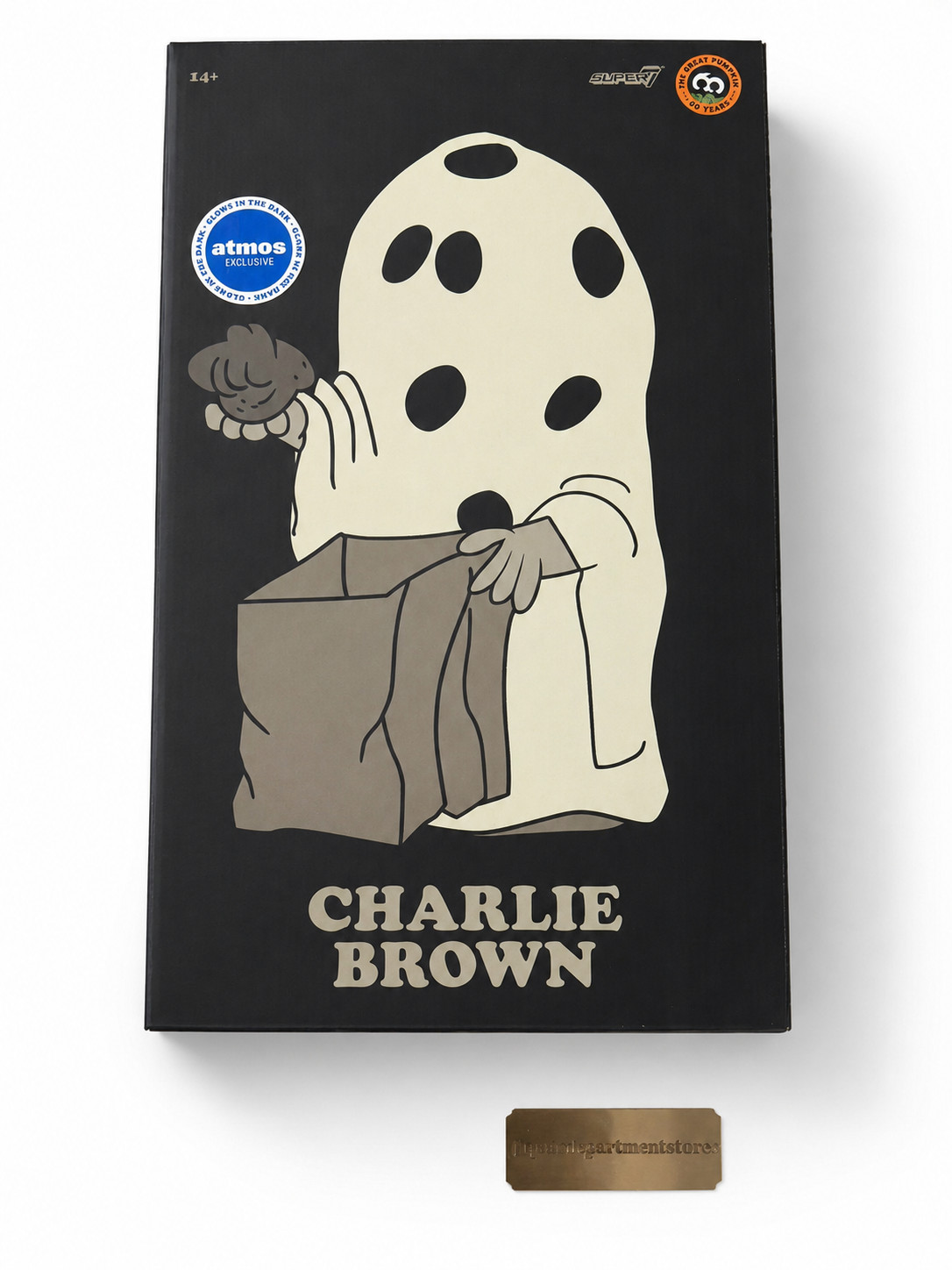 Super7 Peanuts Supersize Vinyl Charlie Brown Ghost Sheet Glow atmos NEW