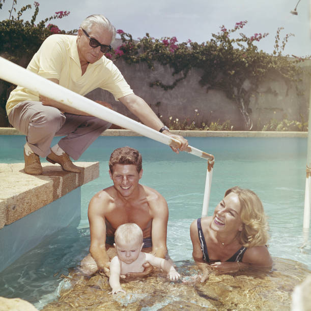 Former President Of Lebanon Camille Chamoun On Left With His 1960s Old Photo