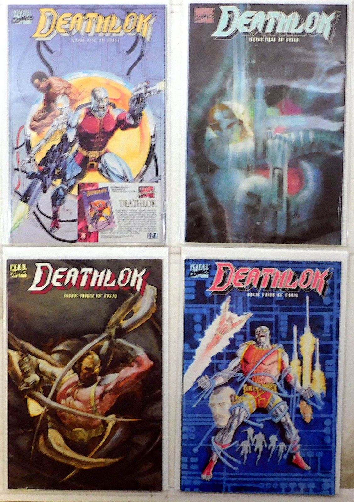 Deathlok Mini-Series Lot 4 #1, 2, 3, 4 1990 Marvel Complete 1st Print Comics Deathlok Mini-Series Lot 4 #1, 2, 3, 4 1990 Marvel Complete 1st Print Comics