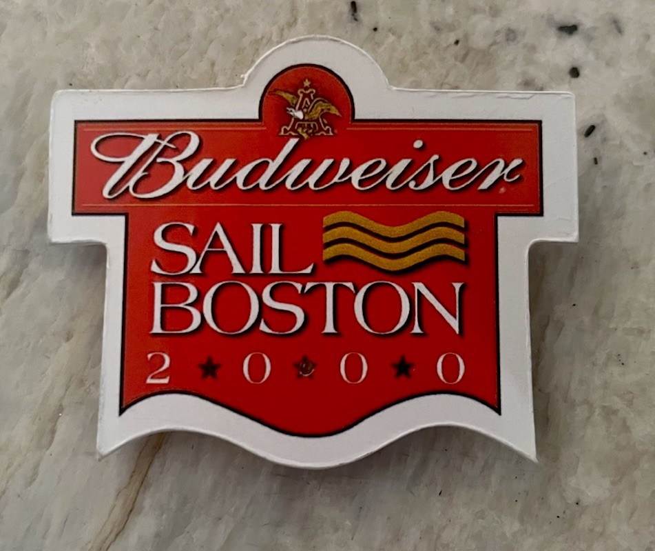 BUDWEISER SAIL BOSTON 2000 Light Up Pin IN WORKING ORDER Vintage RARE