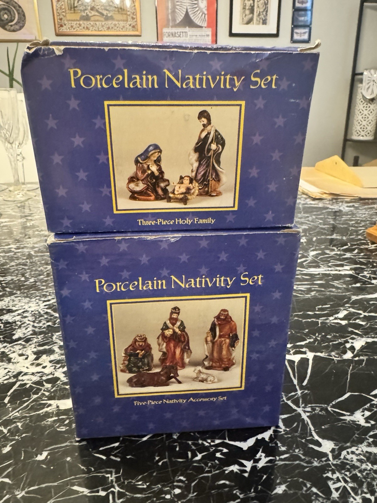 vintage O'Well Novelty Porcelain Nativity Sets