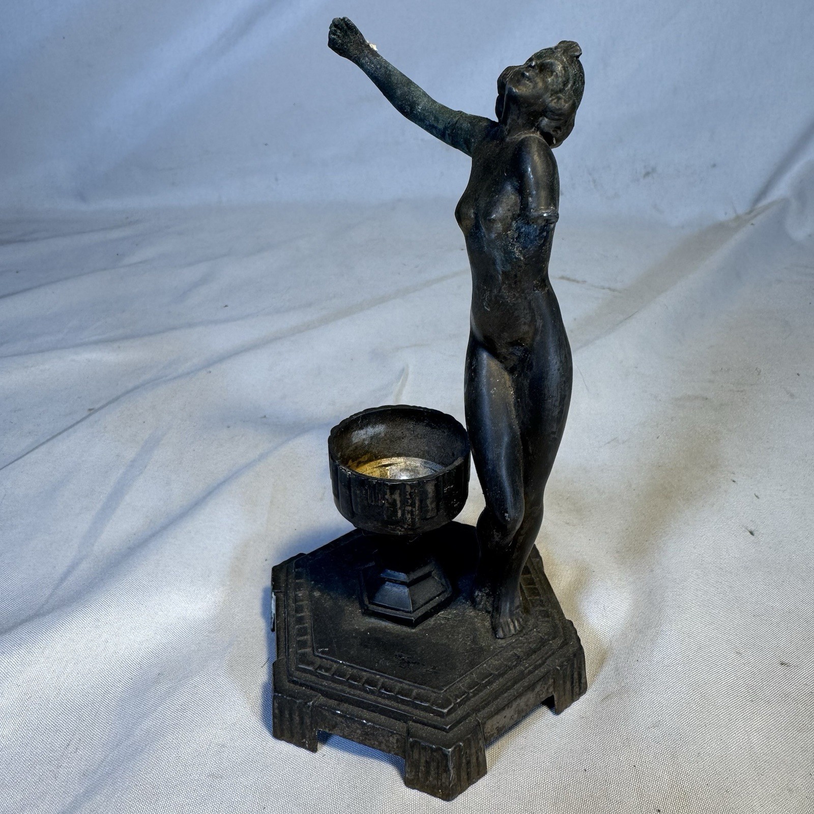 Vantine’s Bronze Sculpture Vintage Art Deco Mid Century Incense Burner Statue Vantine’s Bronze Sculpture Vintage Art Deco Mid Century Incense Burner Statue