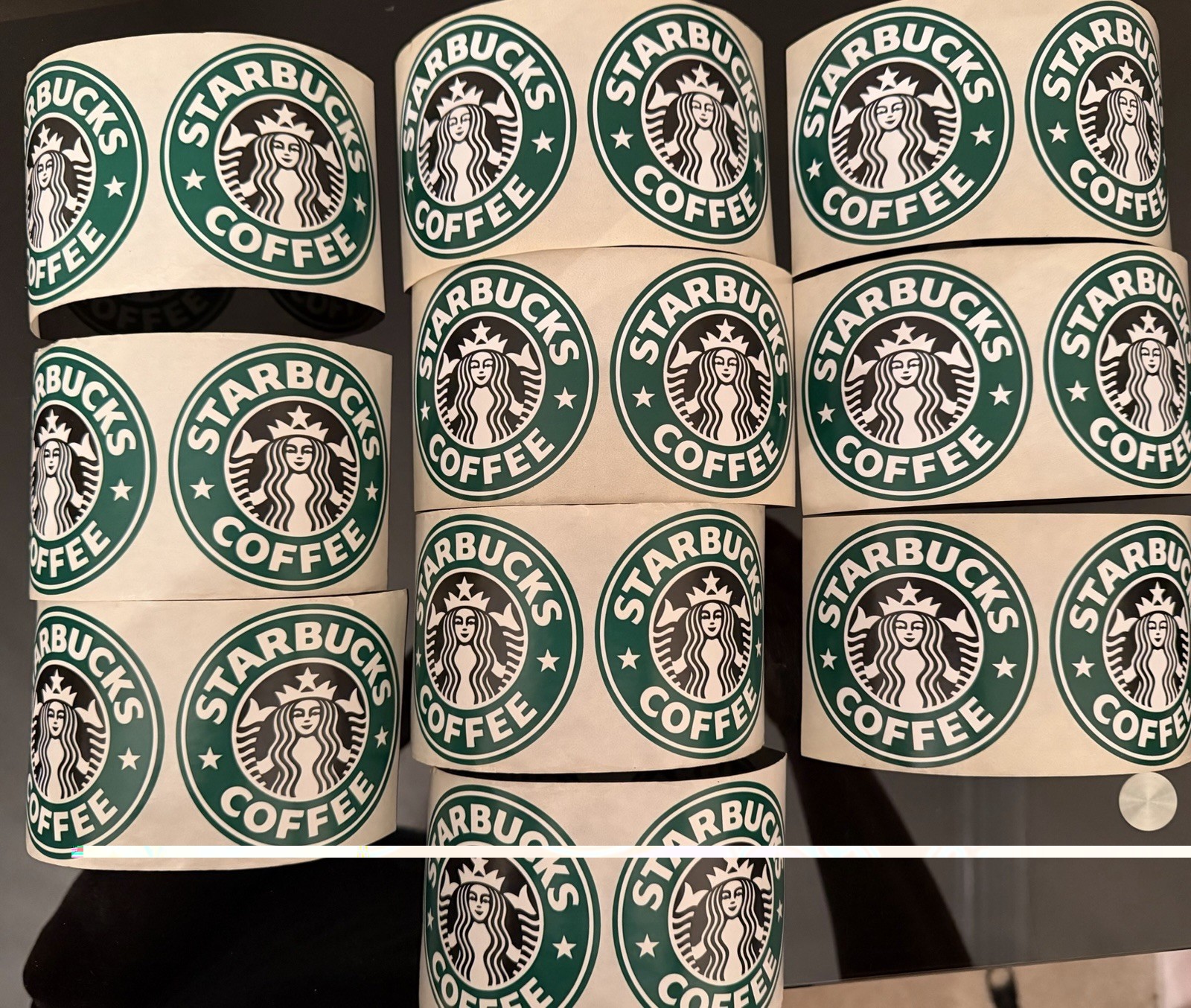20 Starbucks Old Logo 3 Inch Stickers