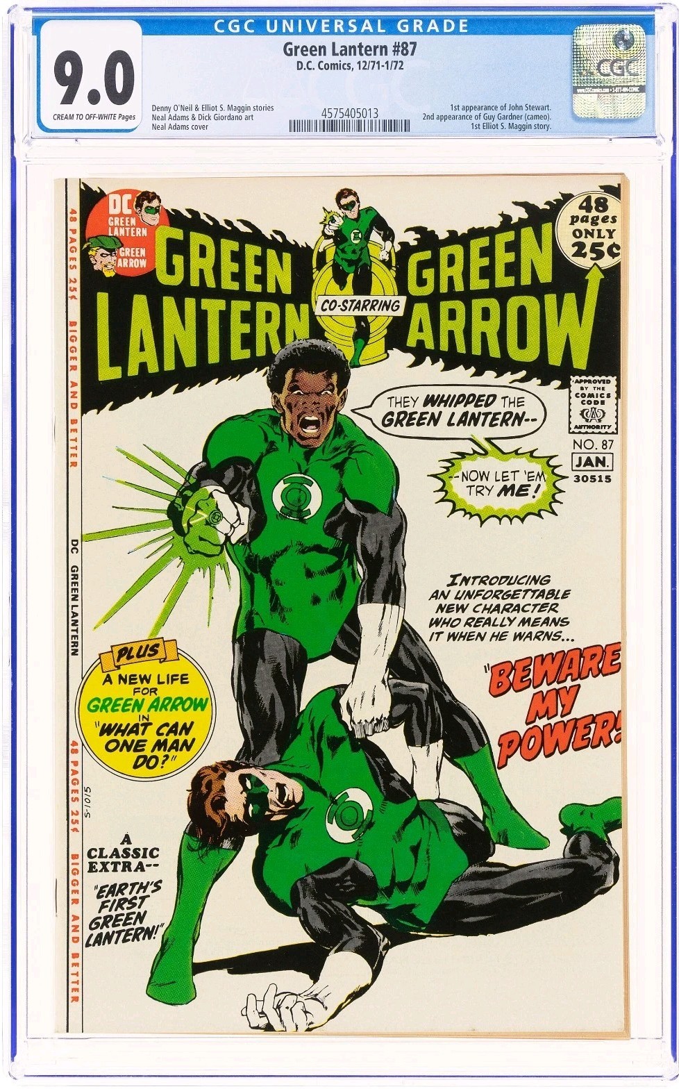 Green Lantern #87 (DC Comics DEC 1971-JAN 1972) CGC 9.0  1ST APP JOhN STEWART