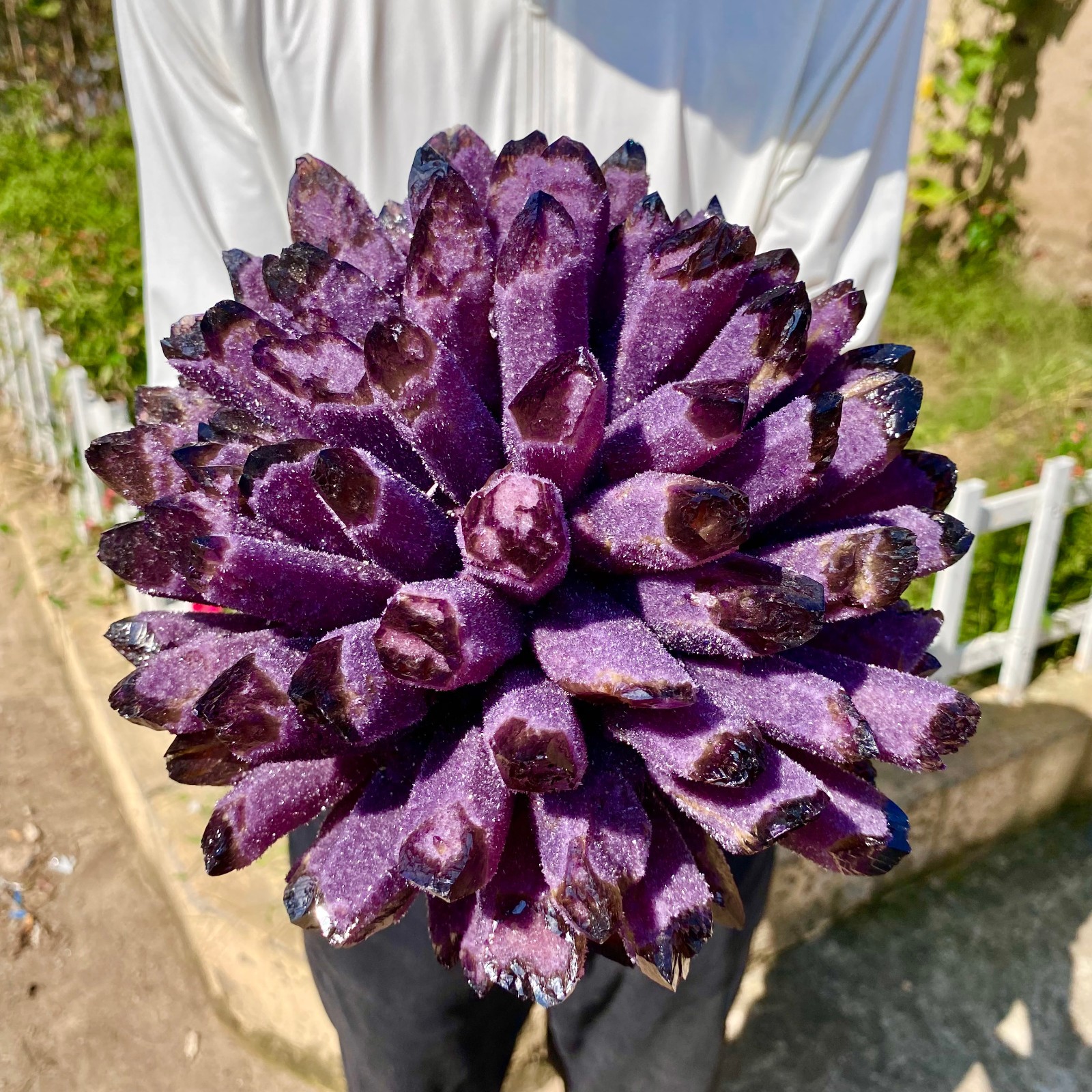 9.2LB New find purple phantom quartz crystal cluster mineral sample