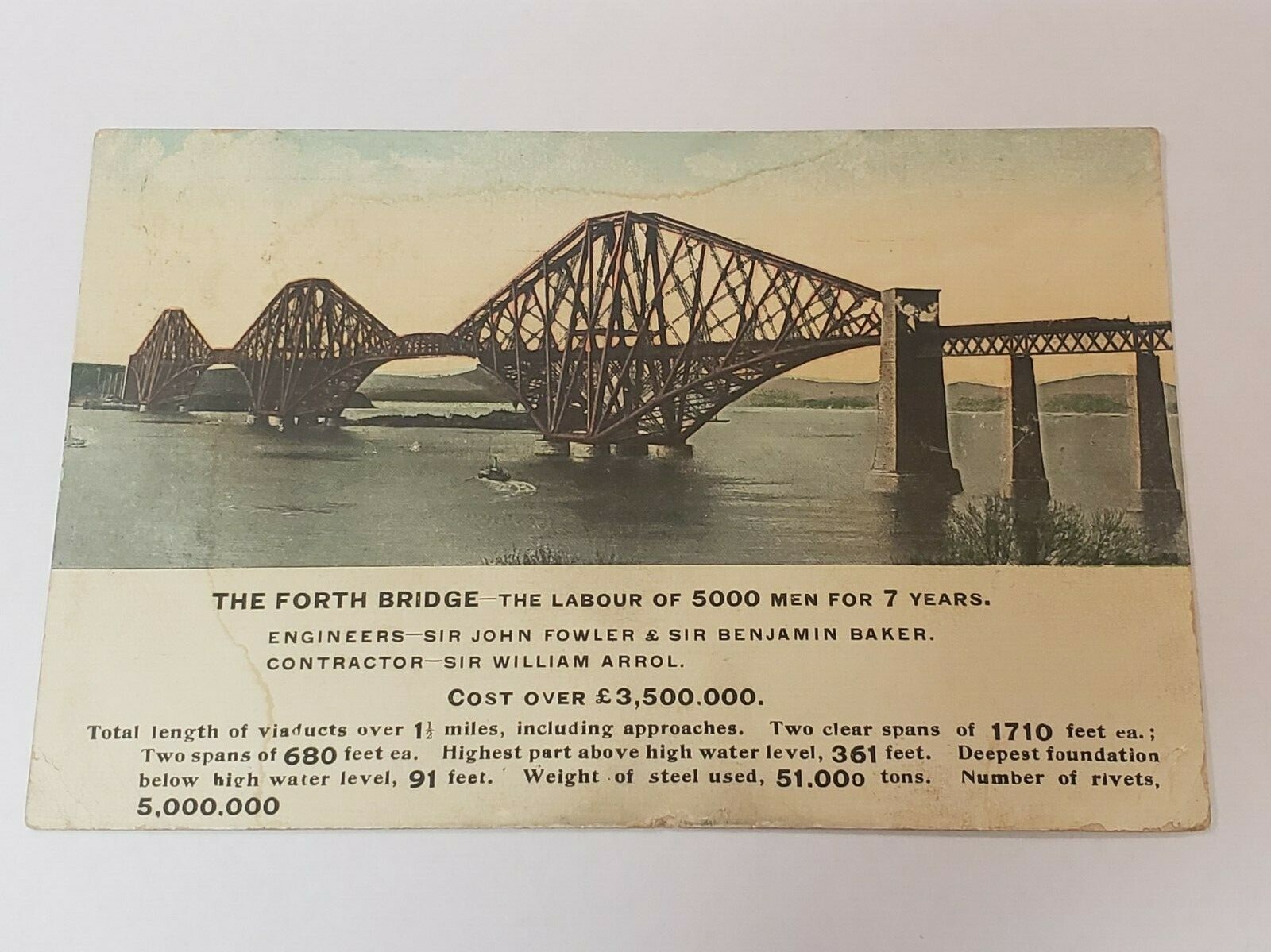 THE FORTH BRIDGE POSTCARD, SEE PICTURES, F87 THE FORTH BRIDGE POSTCARD, SEE PICTURES, F87