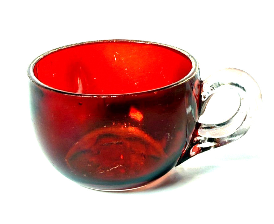 POCONO SUMMIT PA Pennsylvania Ruby Red Flash Souvenir Glass Antique TEA CUP POCONO SUMMIT PA Pennsylvania Ruby Red Flash Souvenir Glass Antique TEA CUP