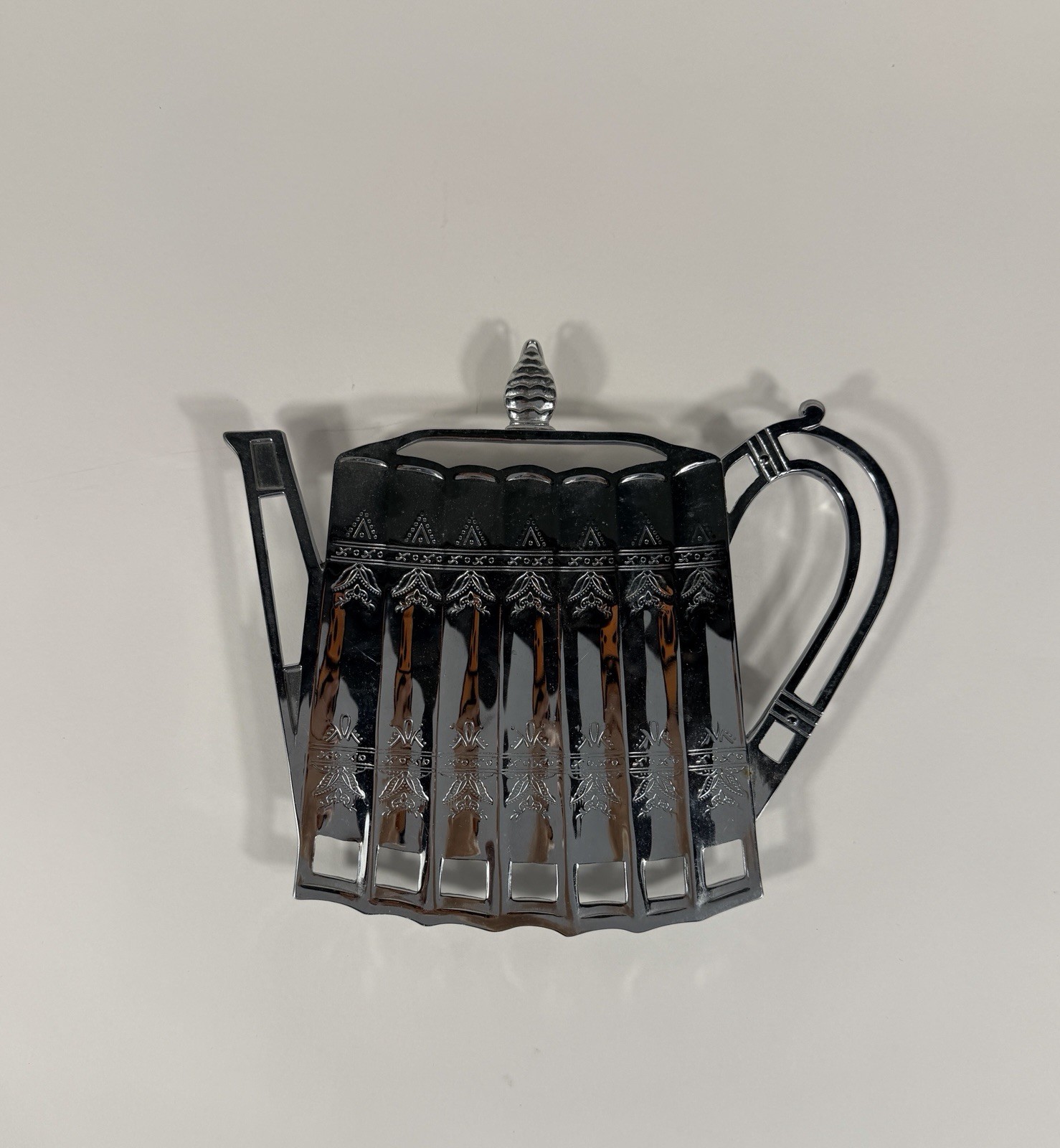 VINTAGE Godinger Silver Plated Teapot Trivet 1992