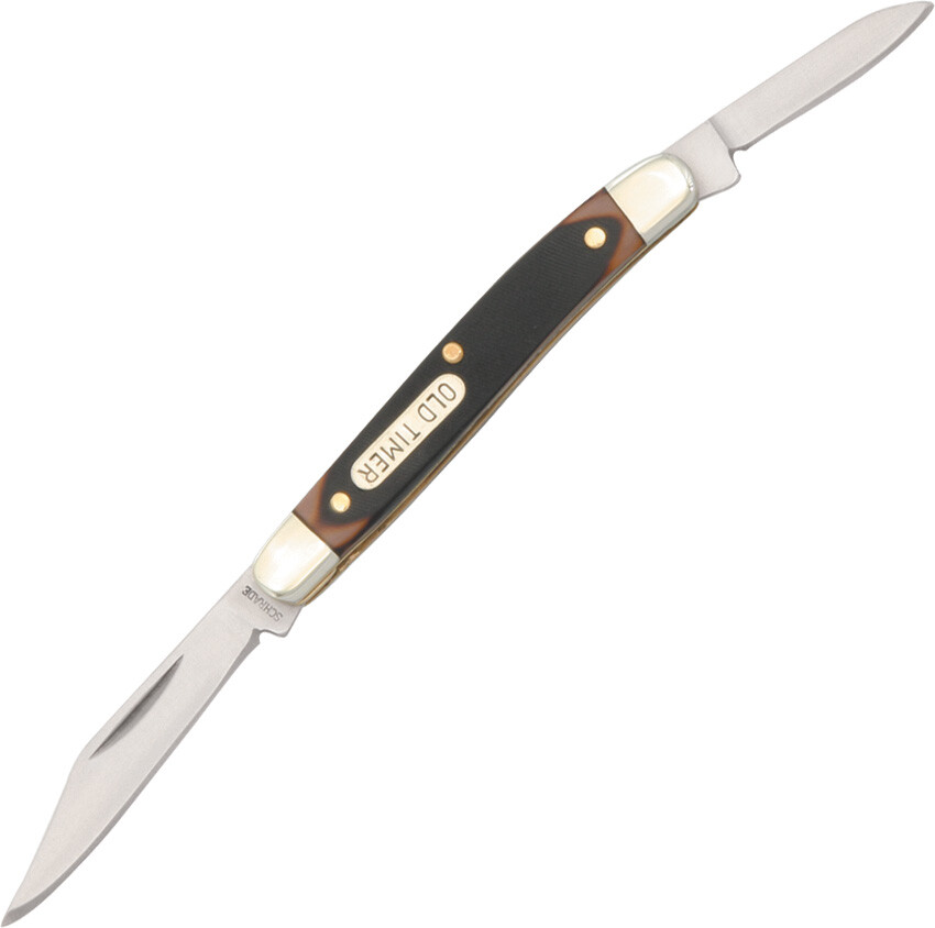 Schrade Old Timer Minuteman Knife 2 Blade Folding Pocket Pen Clip Delrin 104OT