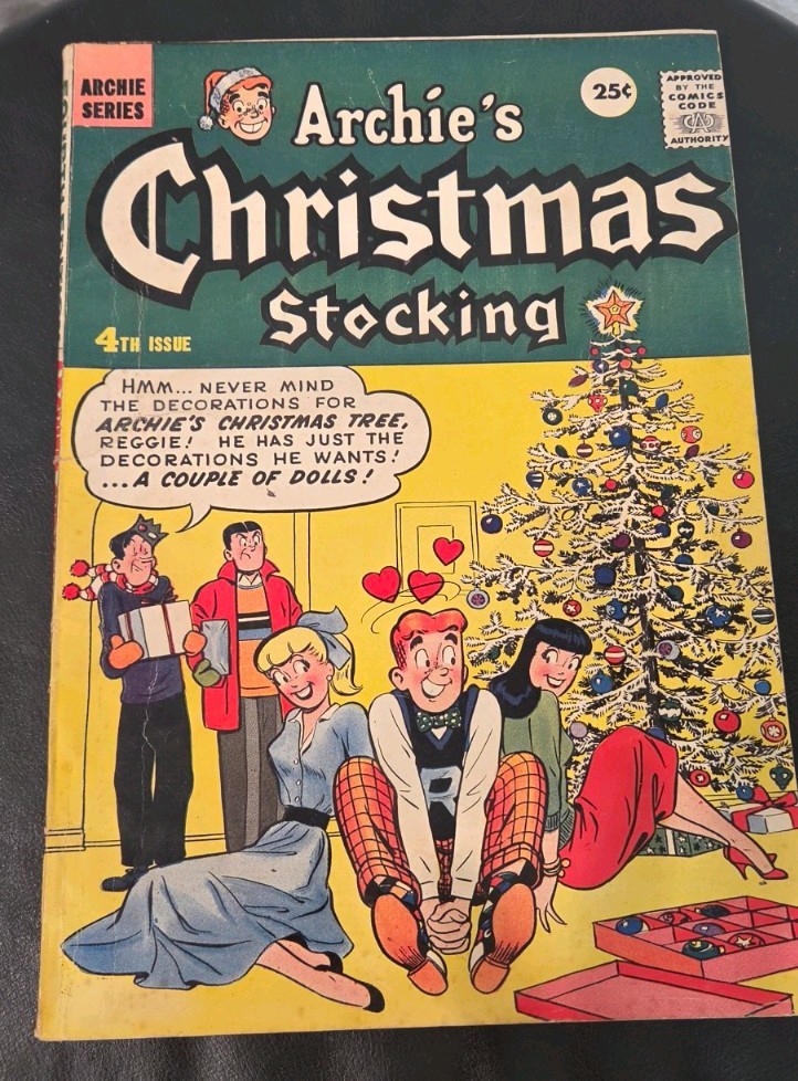 Archie Giant Series #4 Archie's Christmas Stocking Dec 1957 25 Cent Cover RAW VG