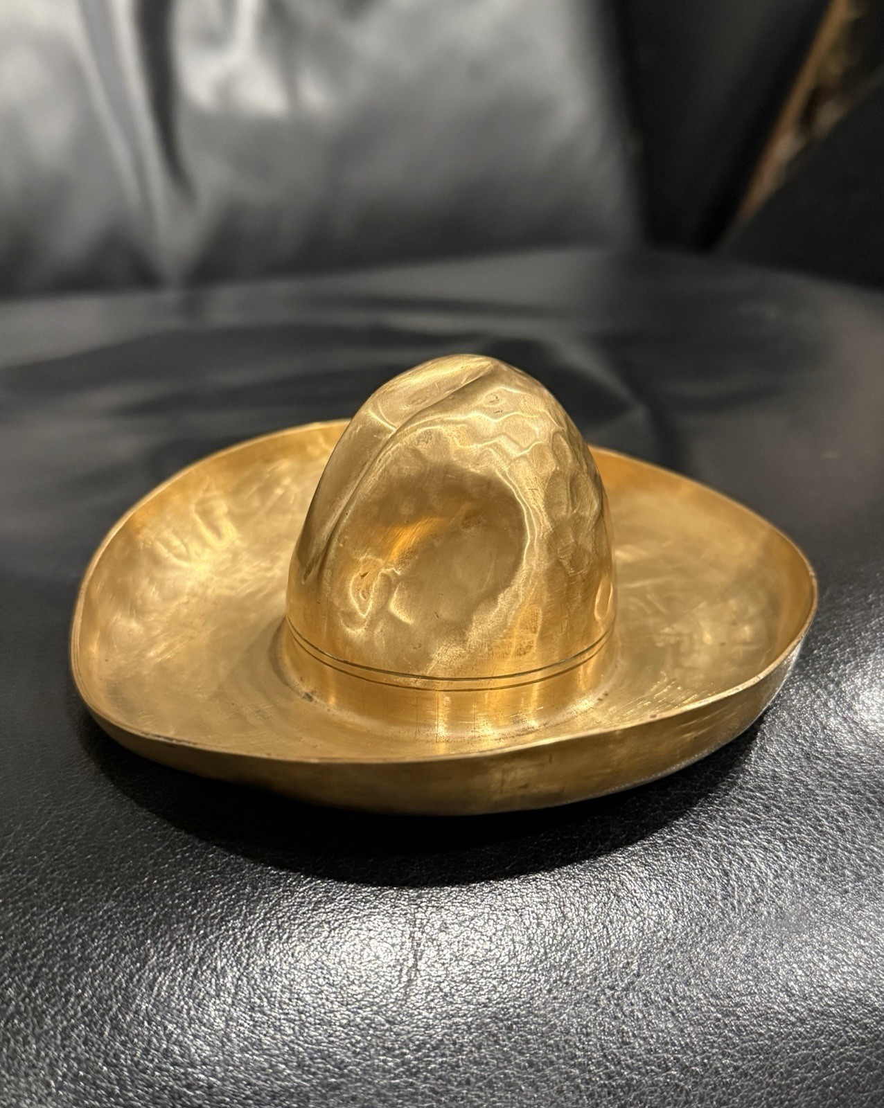 True Vintage Fred Harvey Signed Hand Hammered Copper Cowboy Hat Western Ashtray True Vintage Fred Harvey Signed Hand Hammered Copper Cowboy Hat Western Ashtray