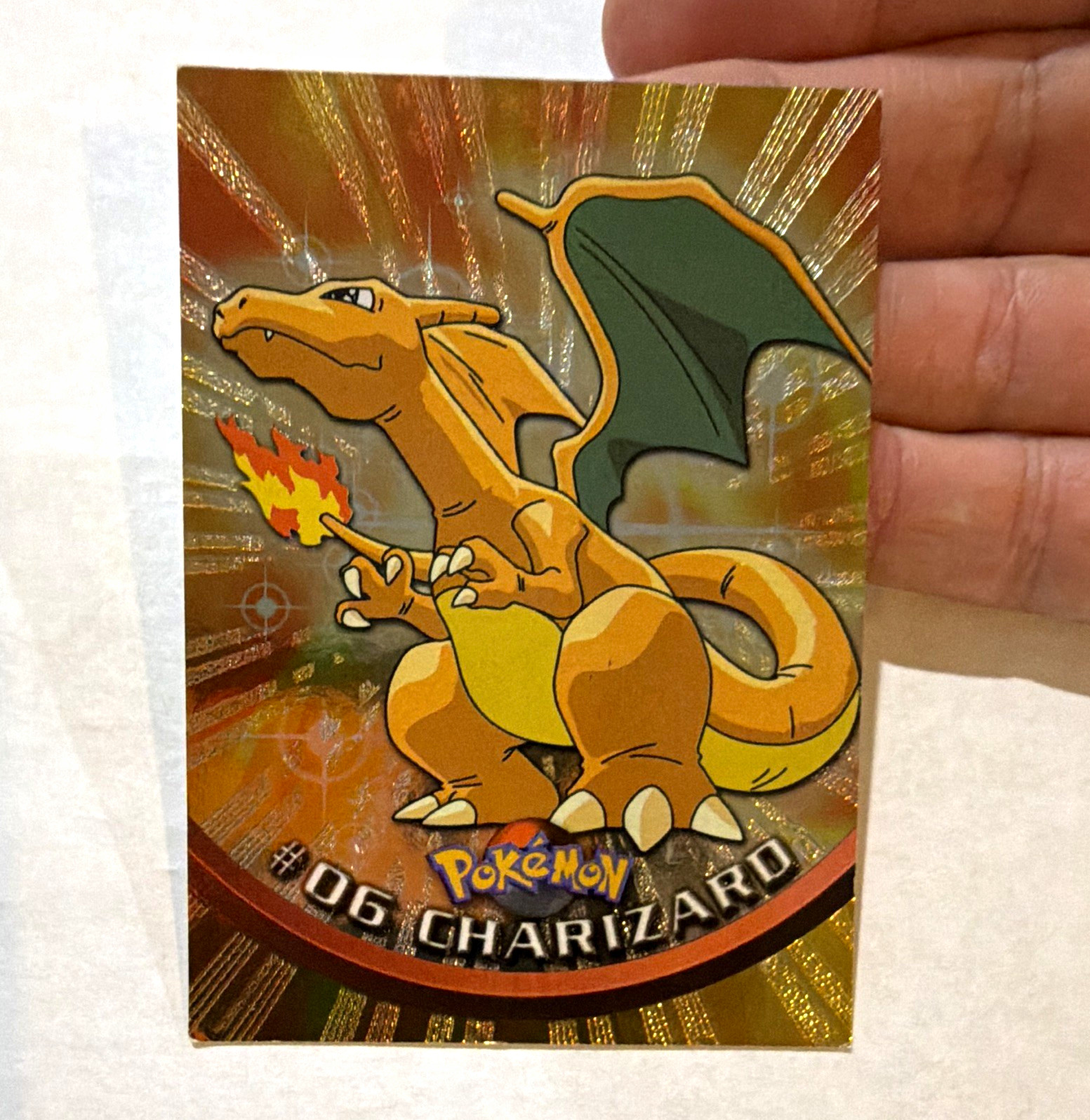 Topps 1999 Pokémon TV Animation Edition Charizard Holographic Card #06