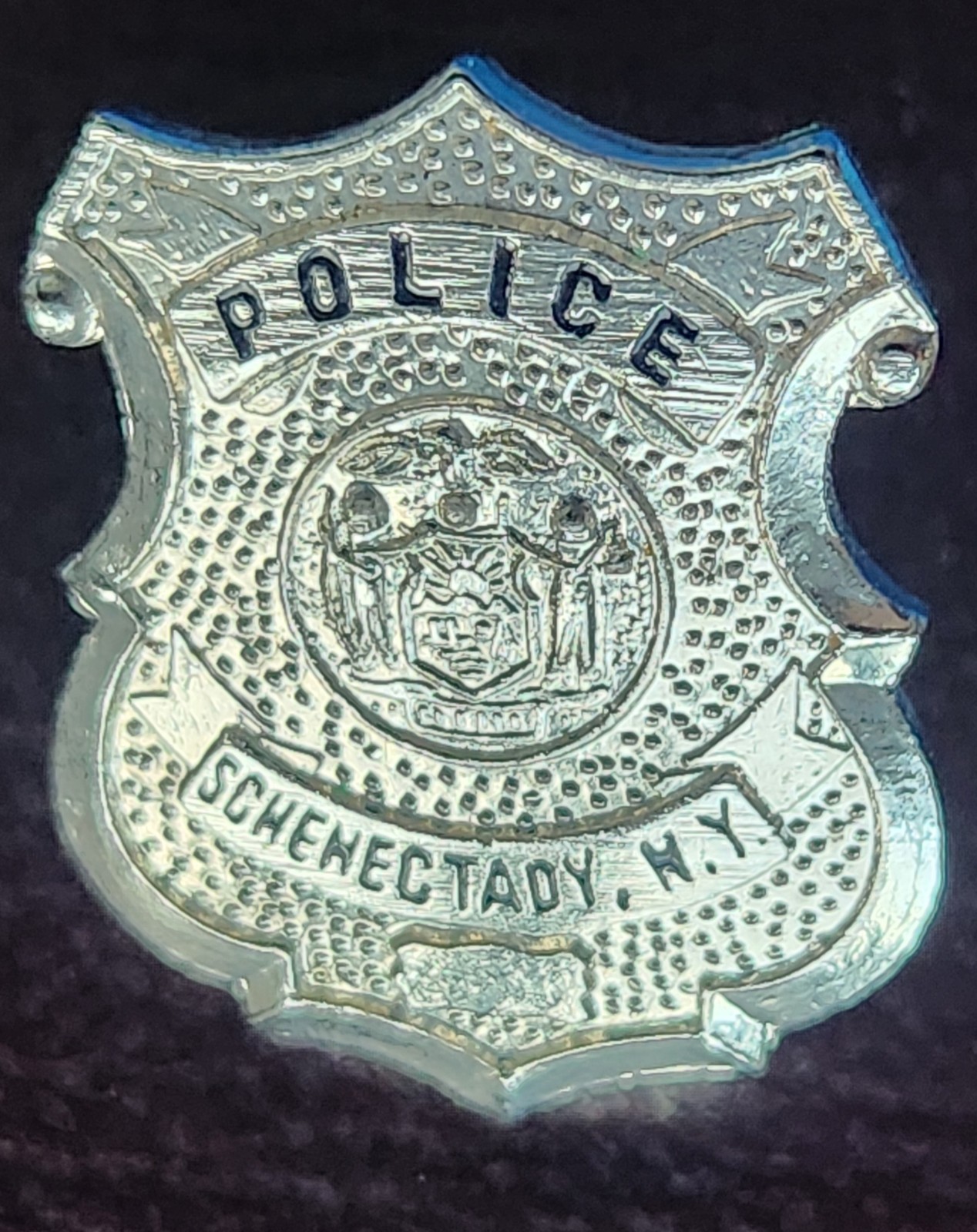 Vintage Antique 1960\'s Schenectady New York Police Badge Tie Tack Obsolete Vintage Antique 1960\'s Schenectady New York Police Badge Tie Tack Obsolete
