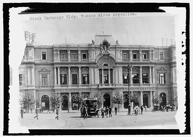 Photo:Buenos Aires Argentina Stock Exchange Bldg 1908-1919 Street Scene