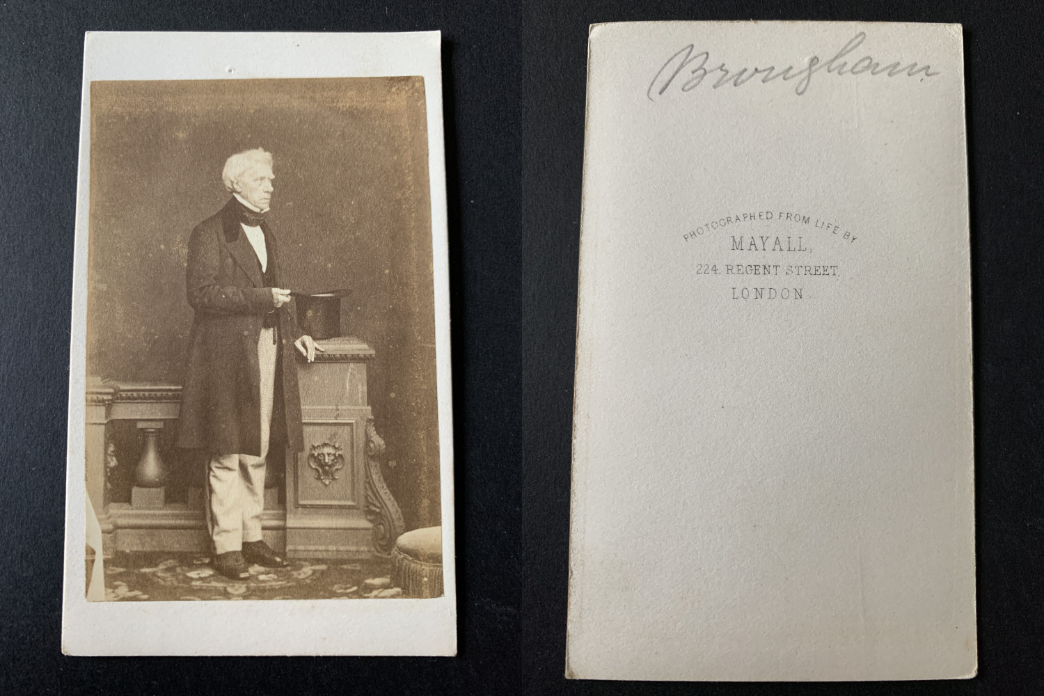 Mayall, London, Lord Brougham Vintage Albums Print CDV.Henry Peter Brougham, 