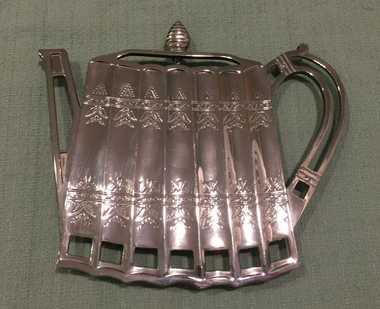 Godinger Silver Teapot Trivet - 1992 Godinger Silver Teapot Trivet - 1992