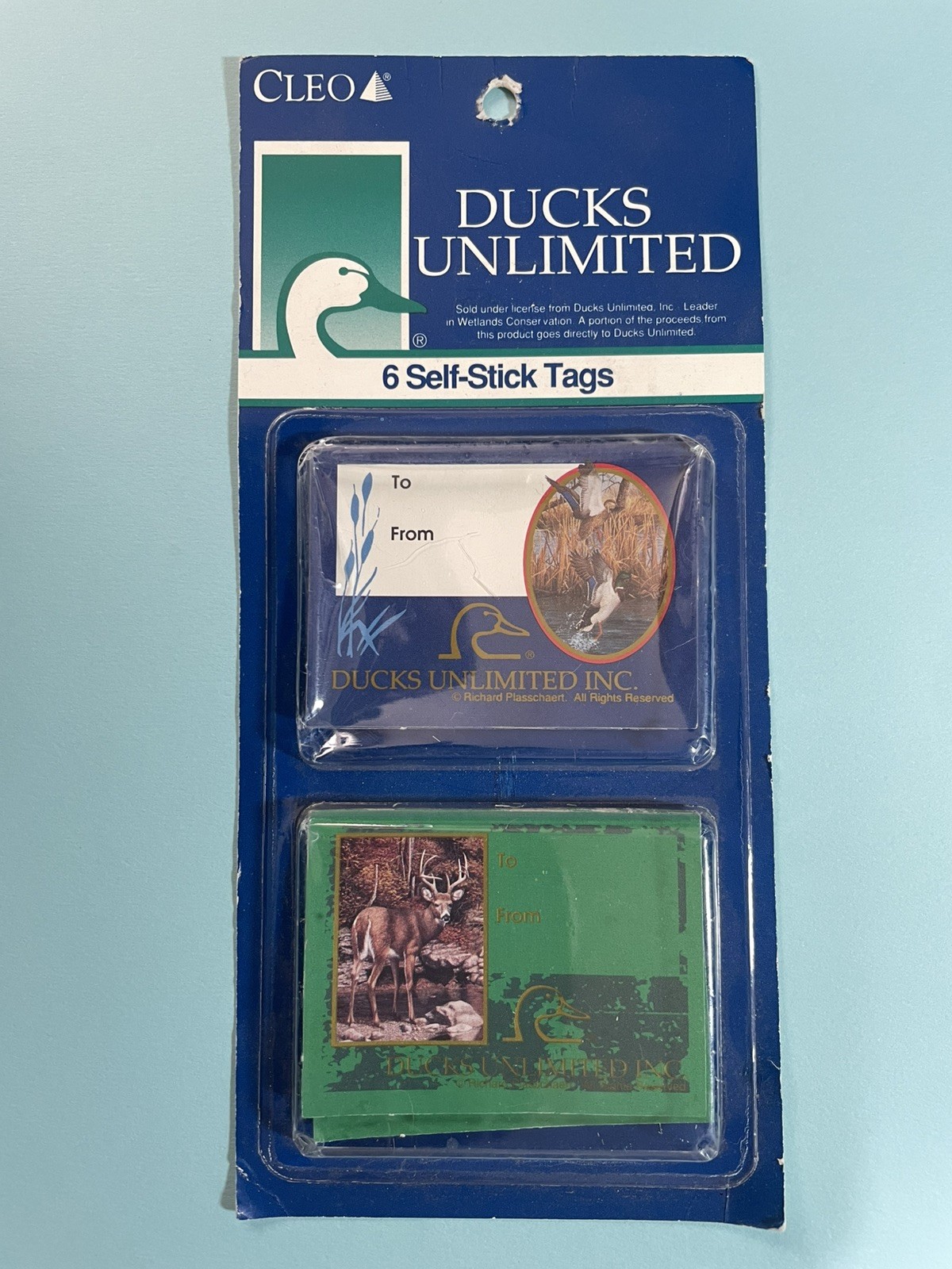 DUCKS UNLIMITED – Vintage CLEO Gift Tags – Pack of 6 – 1992 - Plasschaert