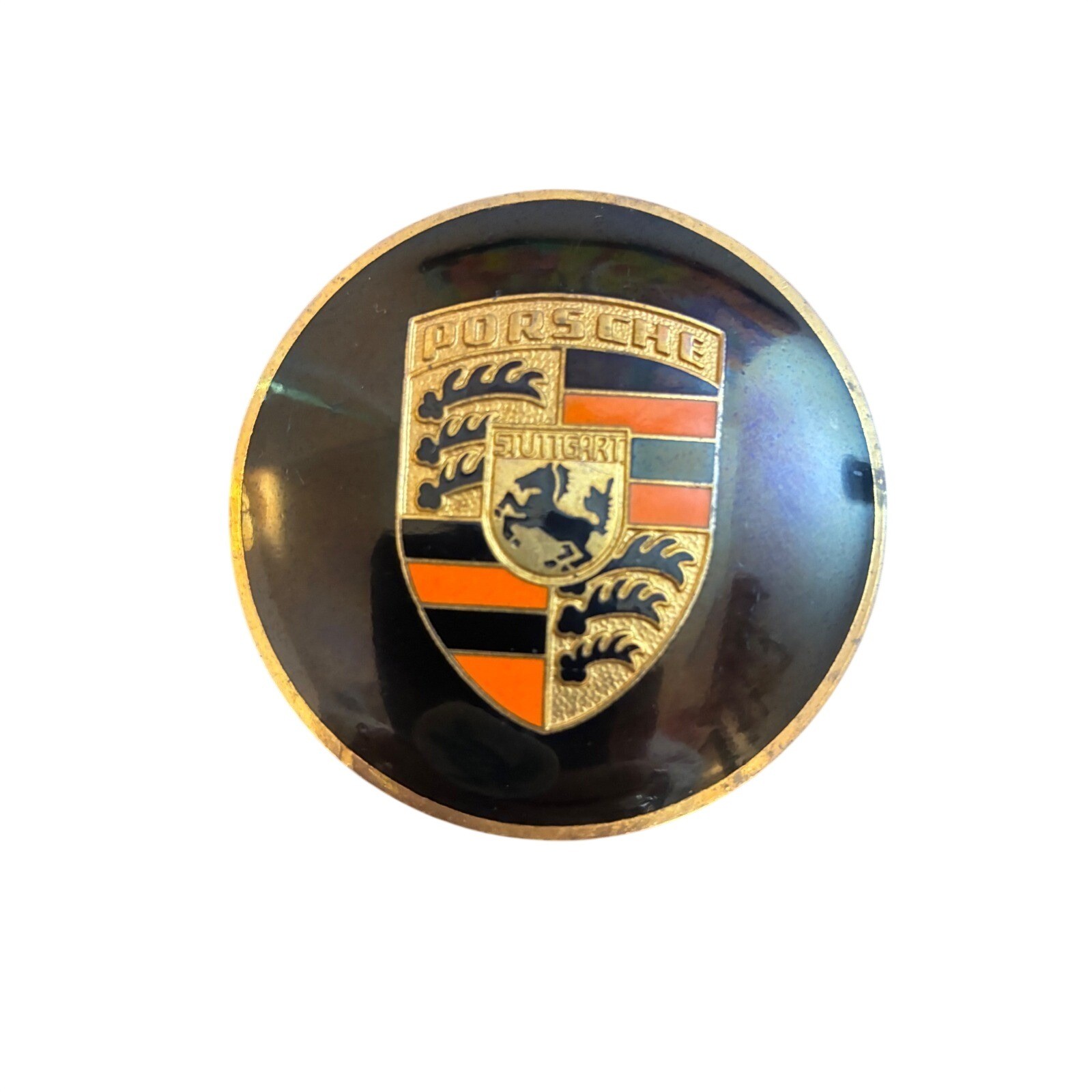 Authentic Vintage Porsche Stuttgart Crest Emblem Hood Badge Belt Buckle Authentic Vintage Porsche Stuttgart Crest Emblem Hood Badge Belt Buckle