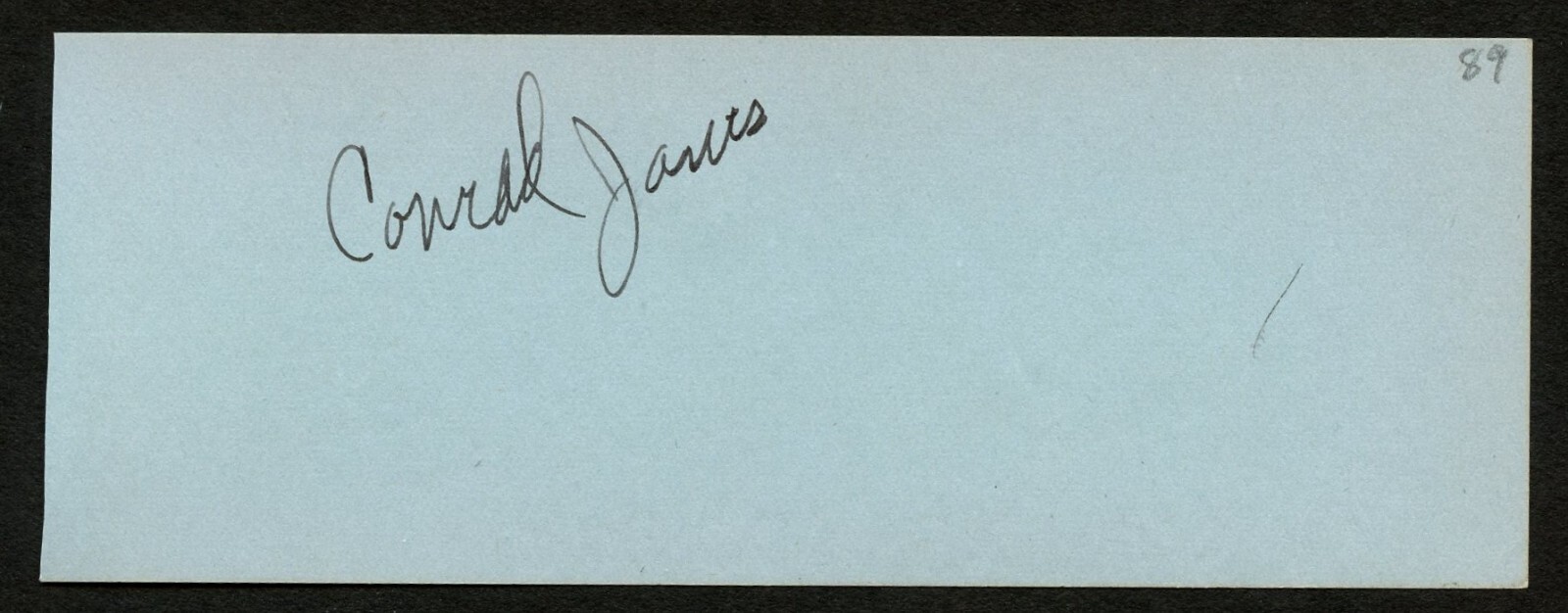Conrad Janis d2022 signed autograph auto 2x5 cut Actor in Mork And Mindy
