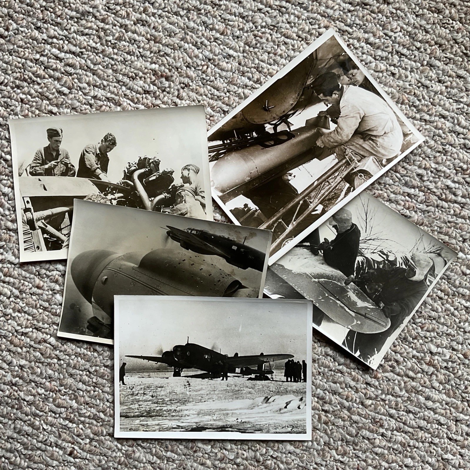 WWII Germany 5 PRESS photos FIGHTER PLANES authentic VG