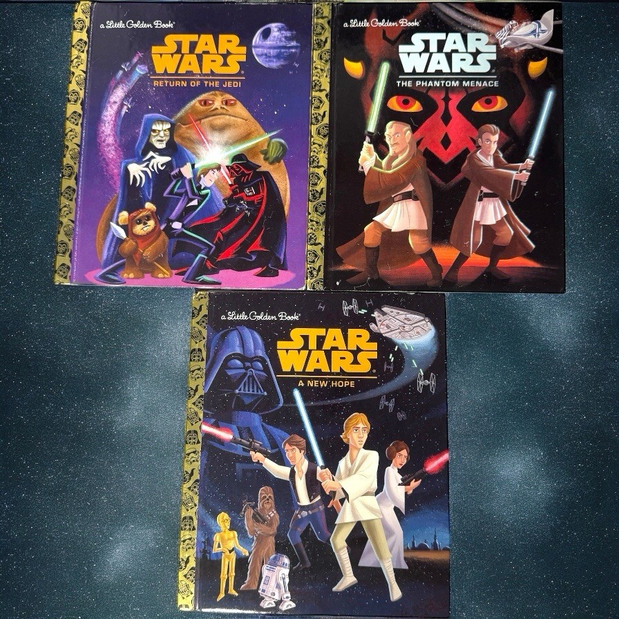 Star Wars Little Golden Books Return Jedi Phantom Menace New Hope Hardback Lot 3