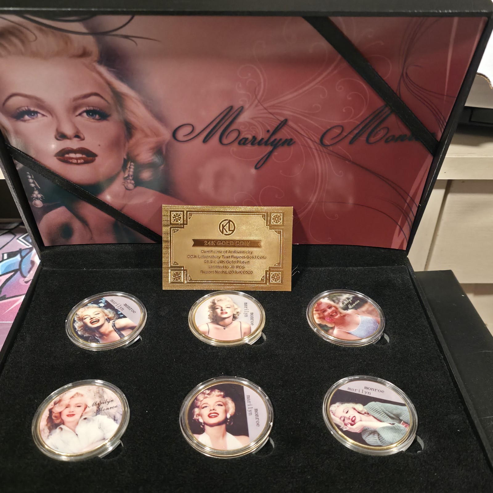 2026 Marilyn Monroe 6 Pcs Coin Set 24K gold with Authency 2026 Marilyn Monroe 6 Pcs Coin Set 24K gold with Authency