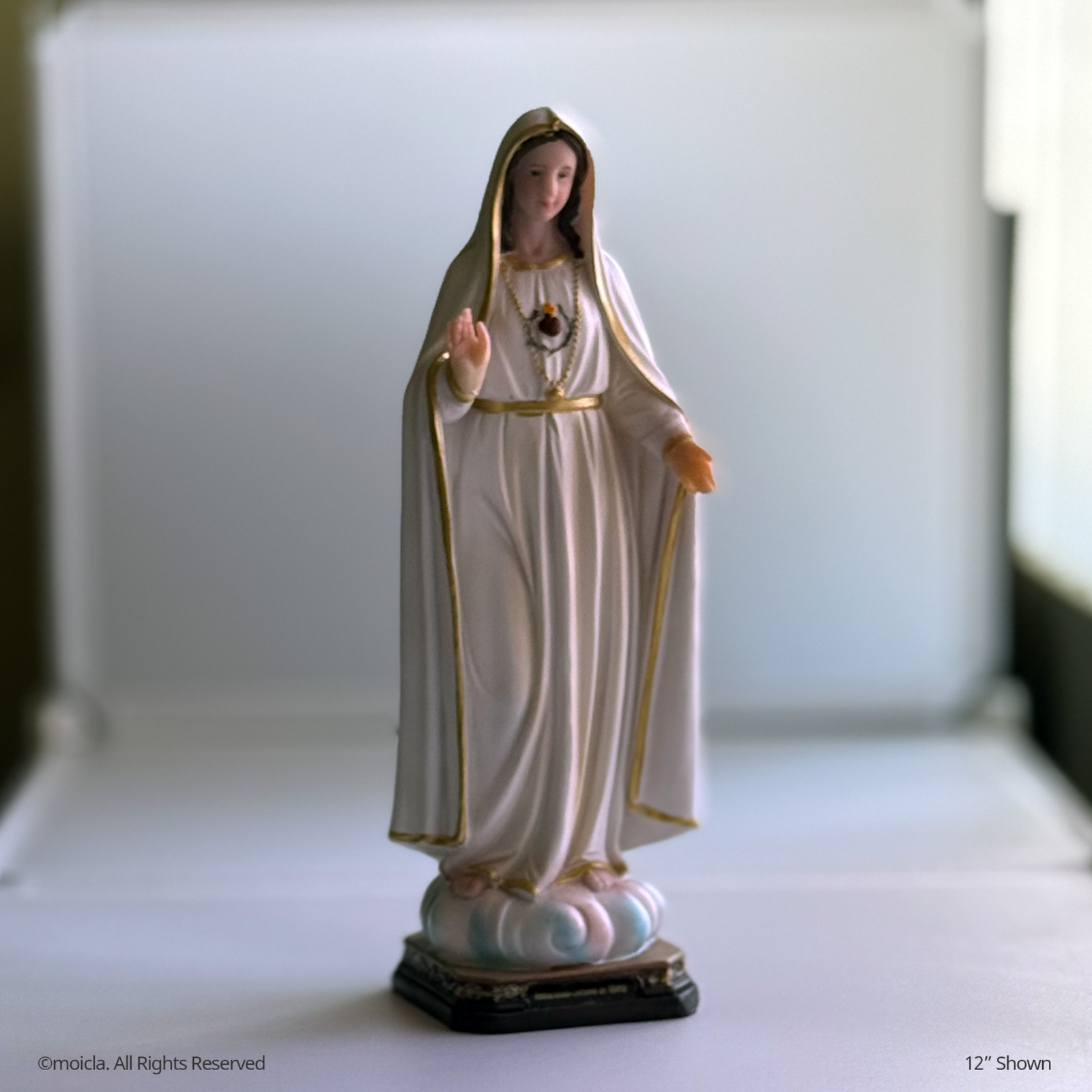Immaculate Heart of Mary Resin Statue – 12″ Catholic Figurine Inmaculado Corazon Immaculate Heart of Mary Resin Statue – 12″ Catholic Figurine Inmaculado Corazon