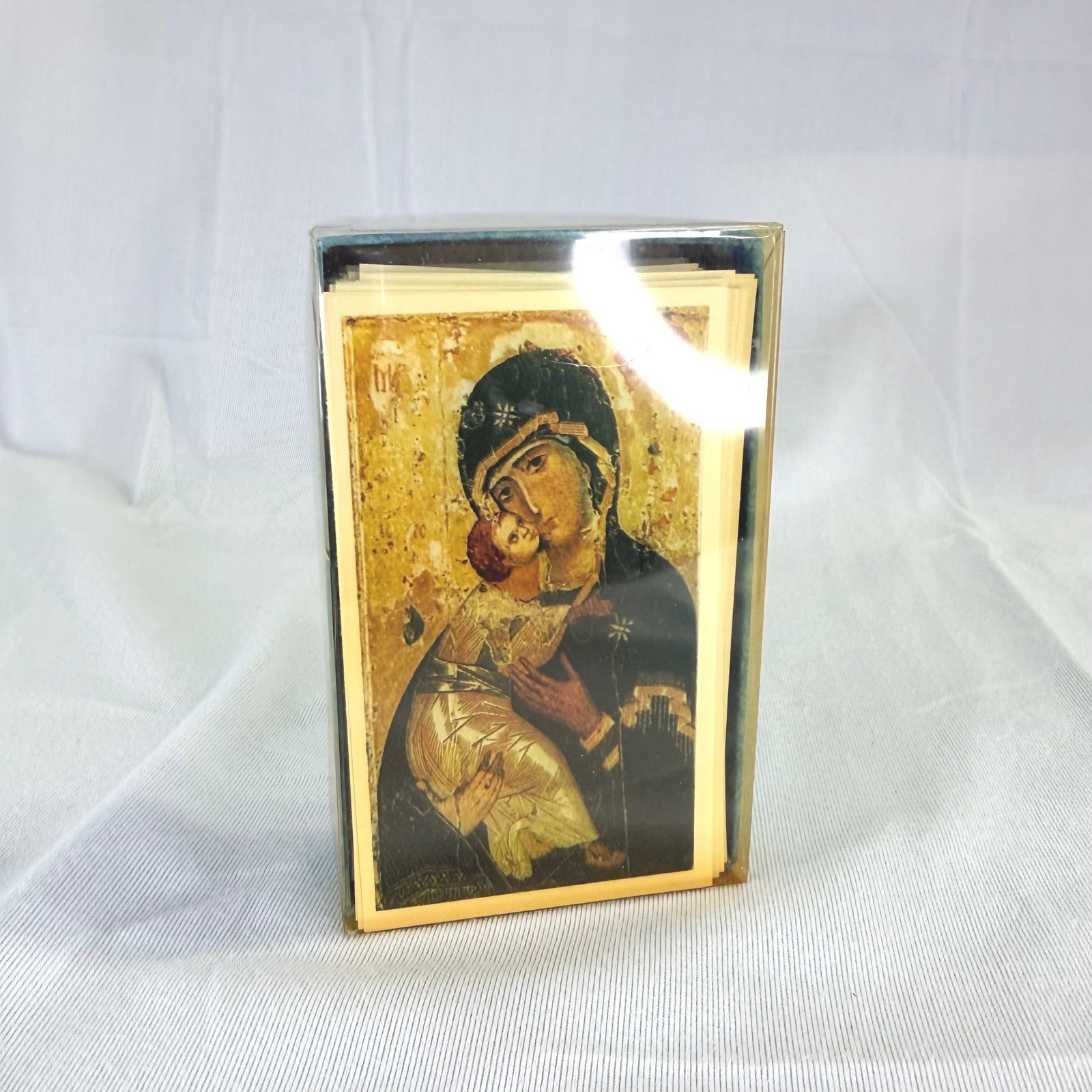 Vintage Orthodox Christian Icon Prayer Cards Set Virgin Mary Jesus Christ