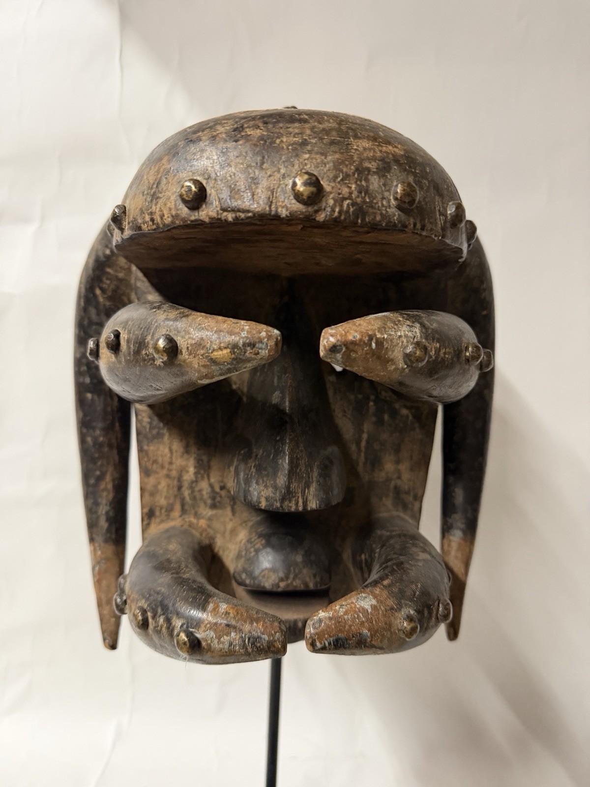 Vintage African Carved Wooden Bete Mask Ivory Coast