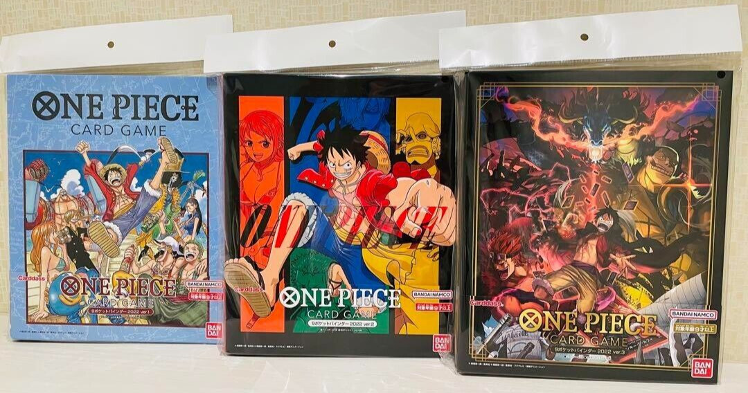 NEW Limited ONE PIECE Card Game 9 Pocket Binder 2022 Ver.1.2.3 Complete Set