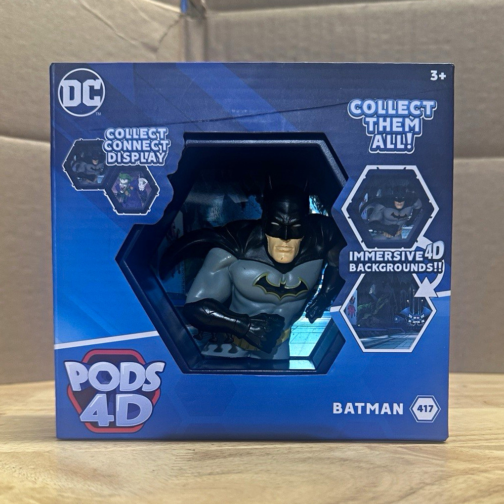 WOW Stuff PODS 4D Batman Figure w/ Interlocking System, 4D Backgrounds #417 Box