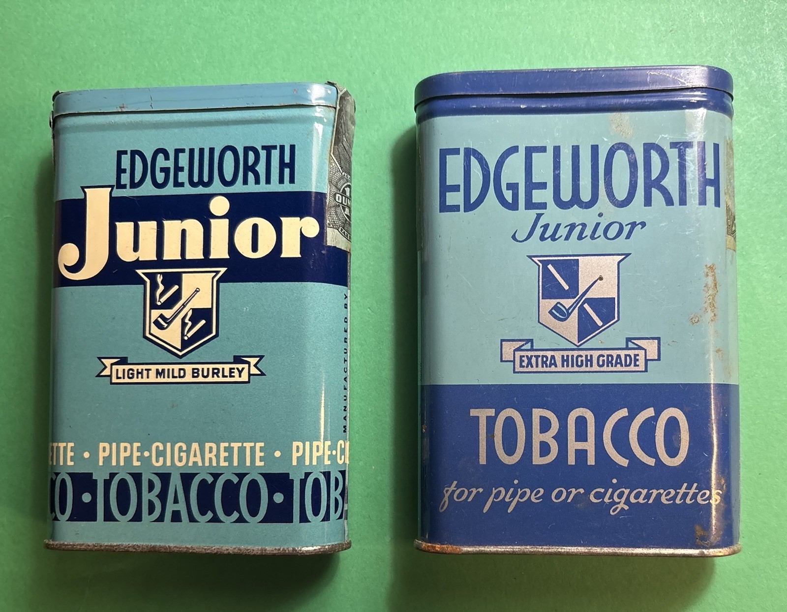 5 Edgeworth Vintage Early Pocket Tins Junior All Different Variations
