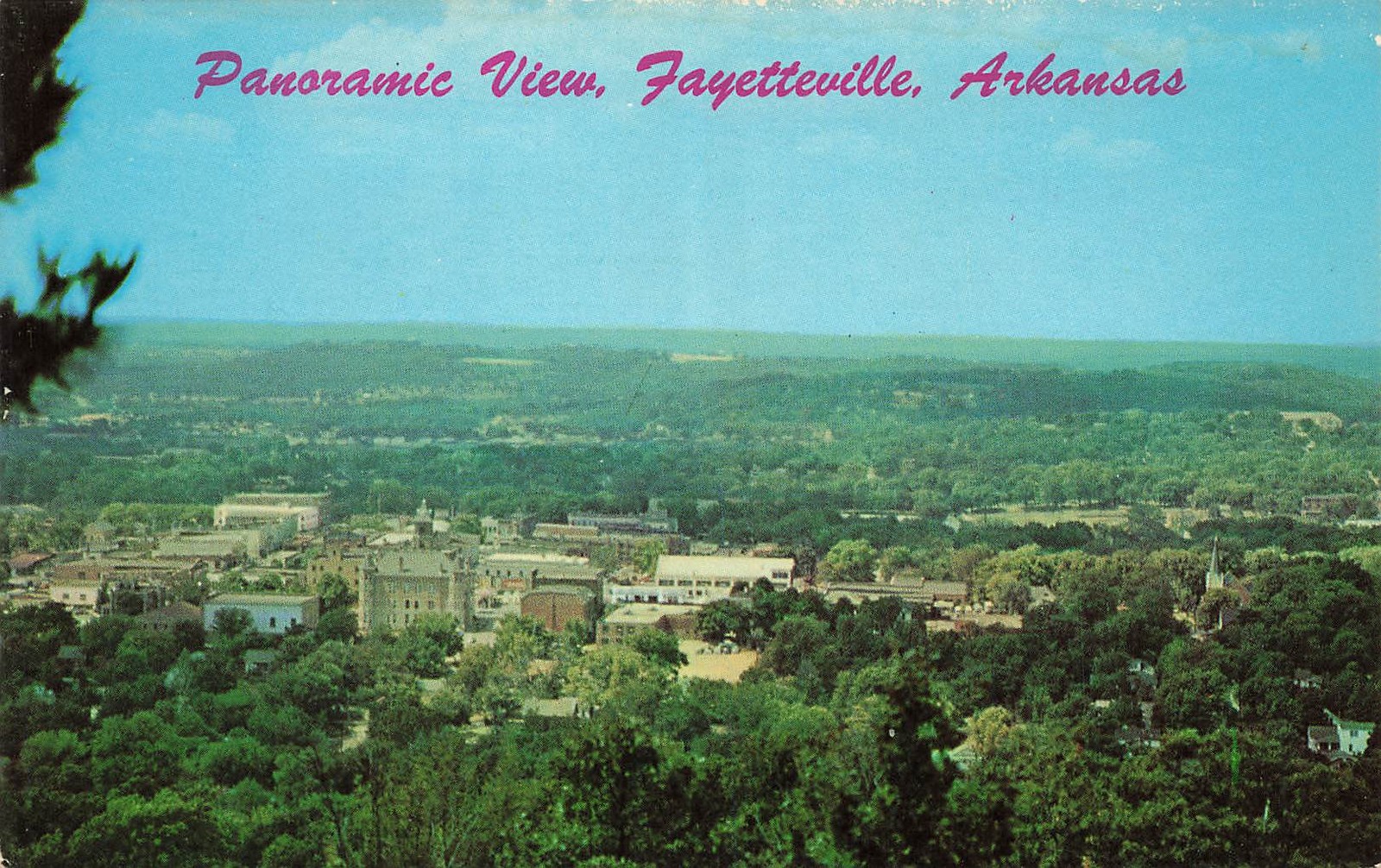 Vintage Panoramic View, Fayetteville, Postcard Fayetteville Arkansas Unposted Vintage Panoramic View, Fayetteville, Postcard Fayetteville Arkansas Unposted