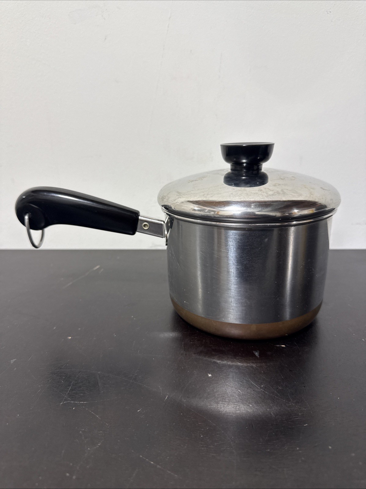 Vtg 1801 Revere Ware 1 1/2 Quart Qt Saucepan w/Copper Bottom & Lid Rome NY Clean Vtg 1801 Revere Ware 1 1/2 Quart Qt Saucepan w/Copper Bottom & Lid Rome NY Clean
