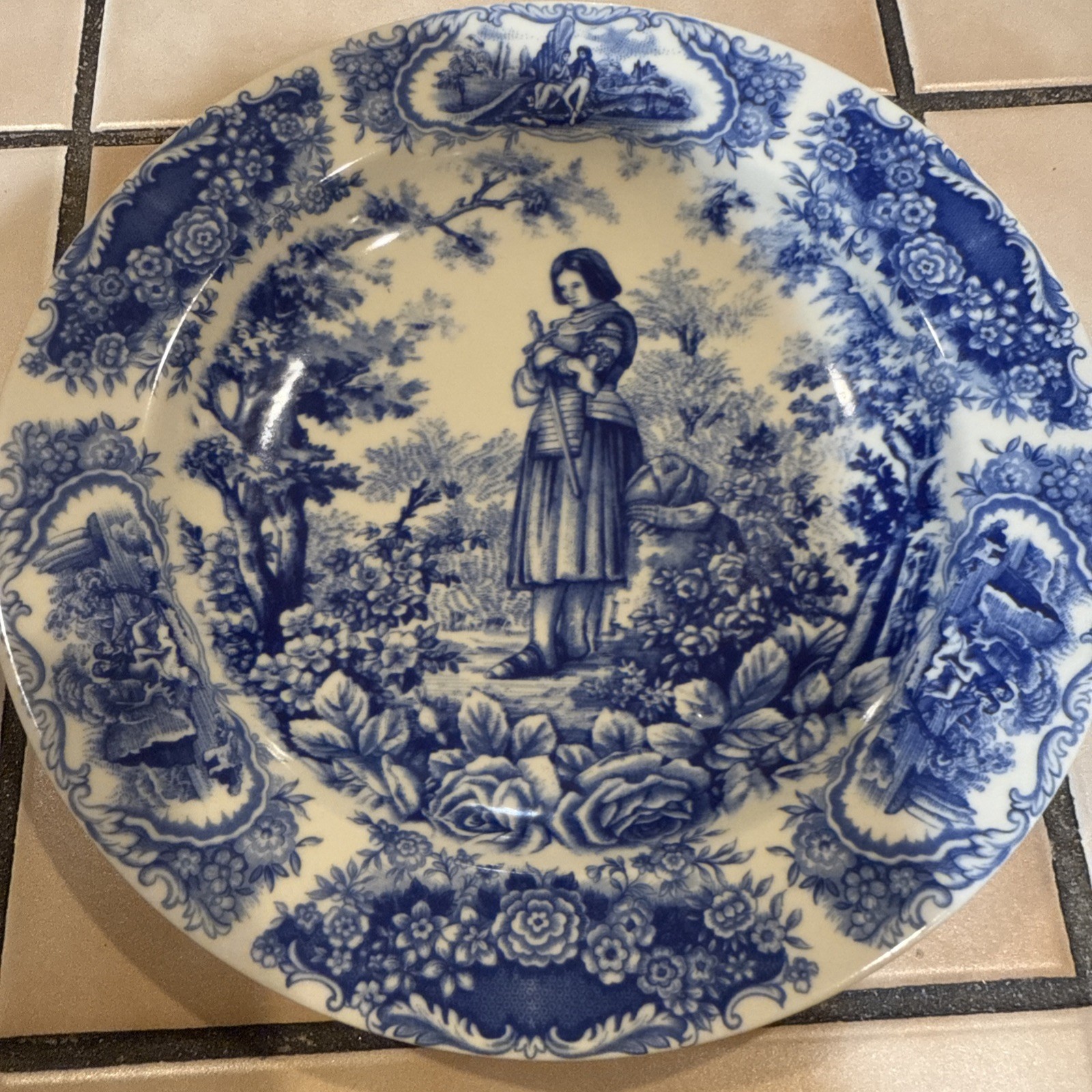 Vintage French Inspired Transferware Plate