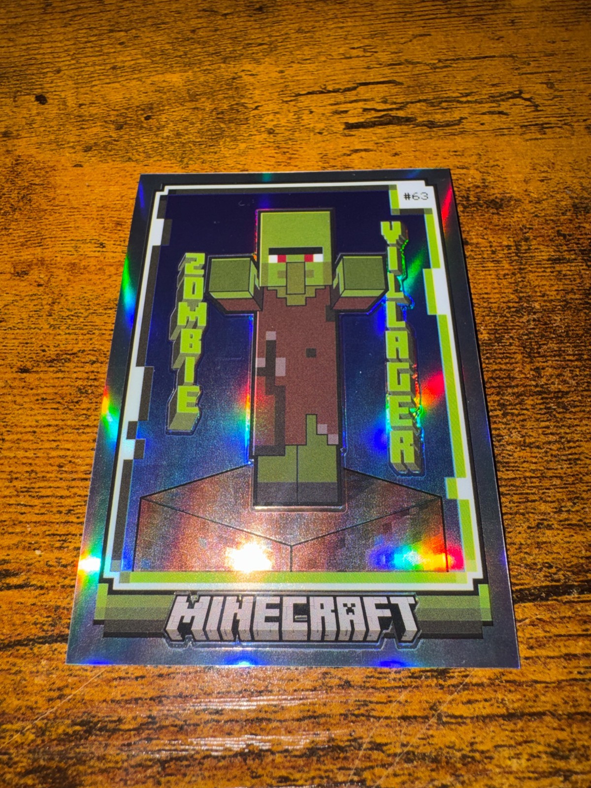 2025 PANINI MINECRAFT ZOMBIE VILLAGER IRON CHROME PRIZM #/149 No 63 Refractor