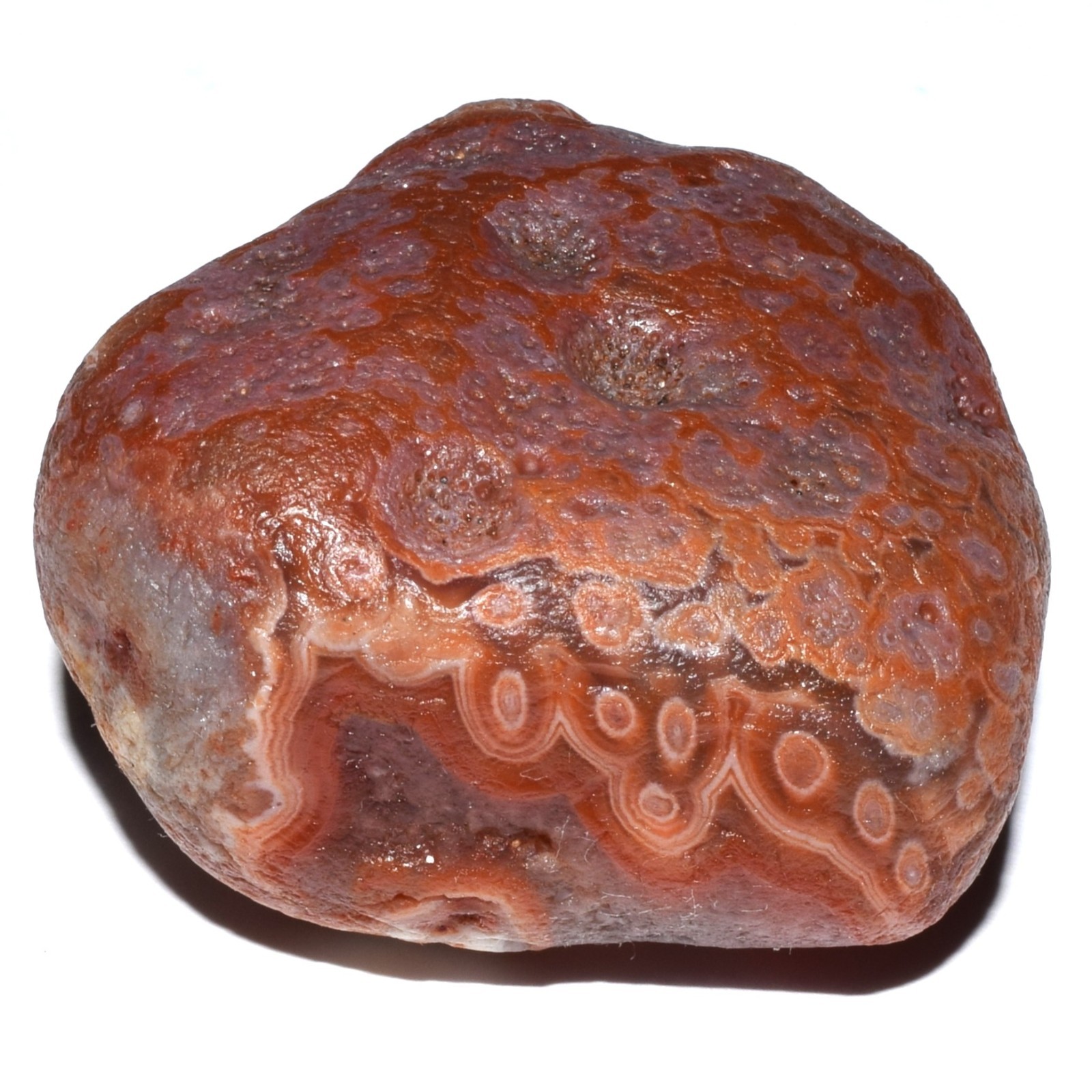 Lake Superior Agate - 3.6 oz - Fantastic Tube Agate with Geode Crystal Center Lake Superior Agate - 3.6 oz - Fantastic Tube Agate with Geode Crystal Center