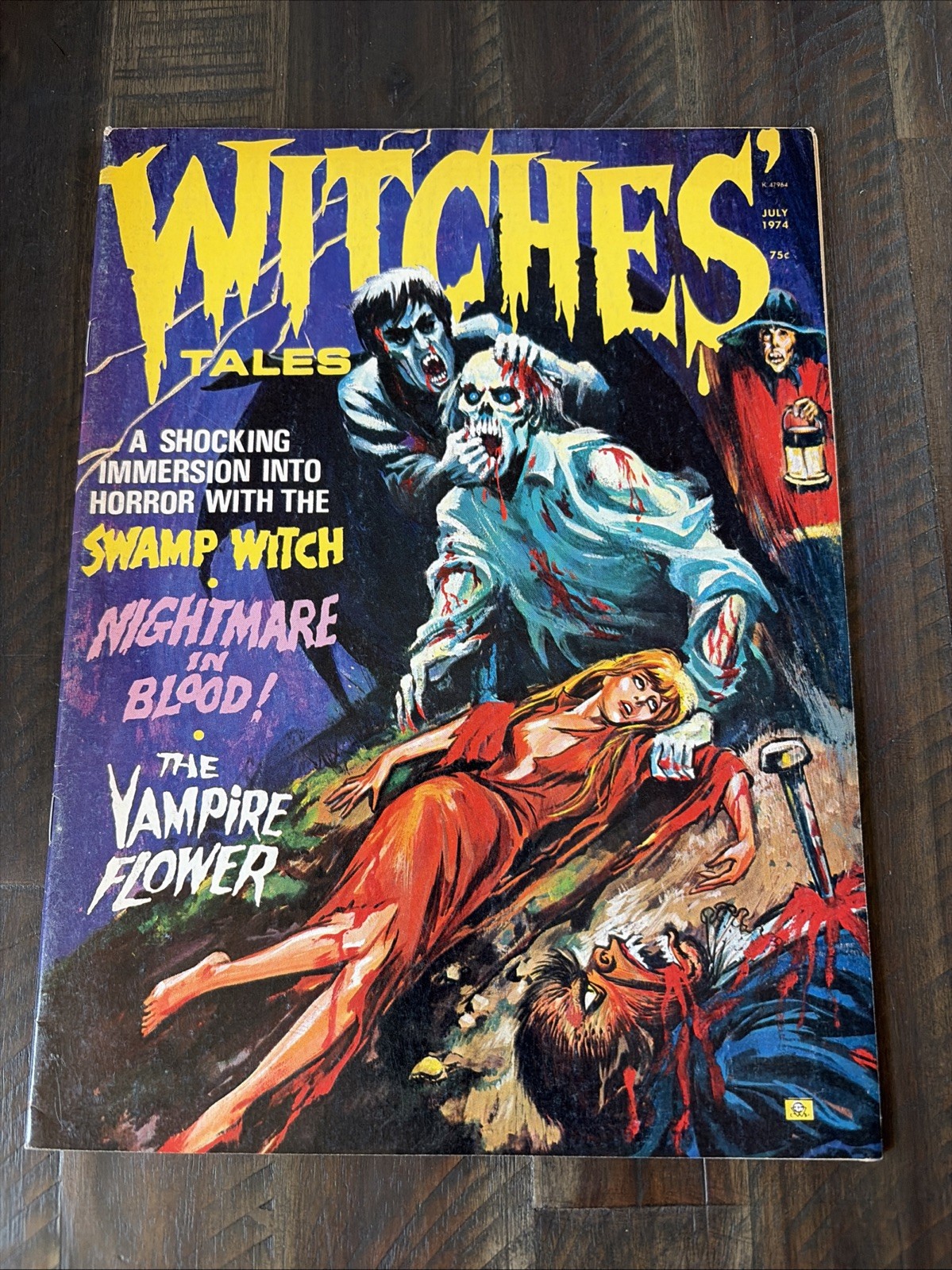 Witches’ Tales July 1974 Vintage Horror Comic Magazine Swamp Witch Vampire Witches’ Tales July 1974 Vintage Horror Comic Magazine Swamp Witch Vampire