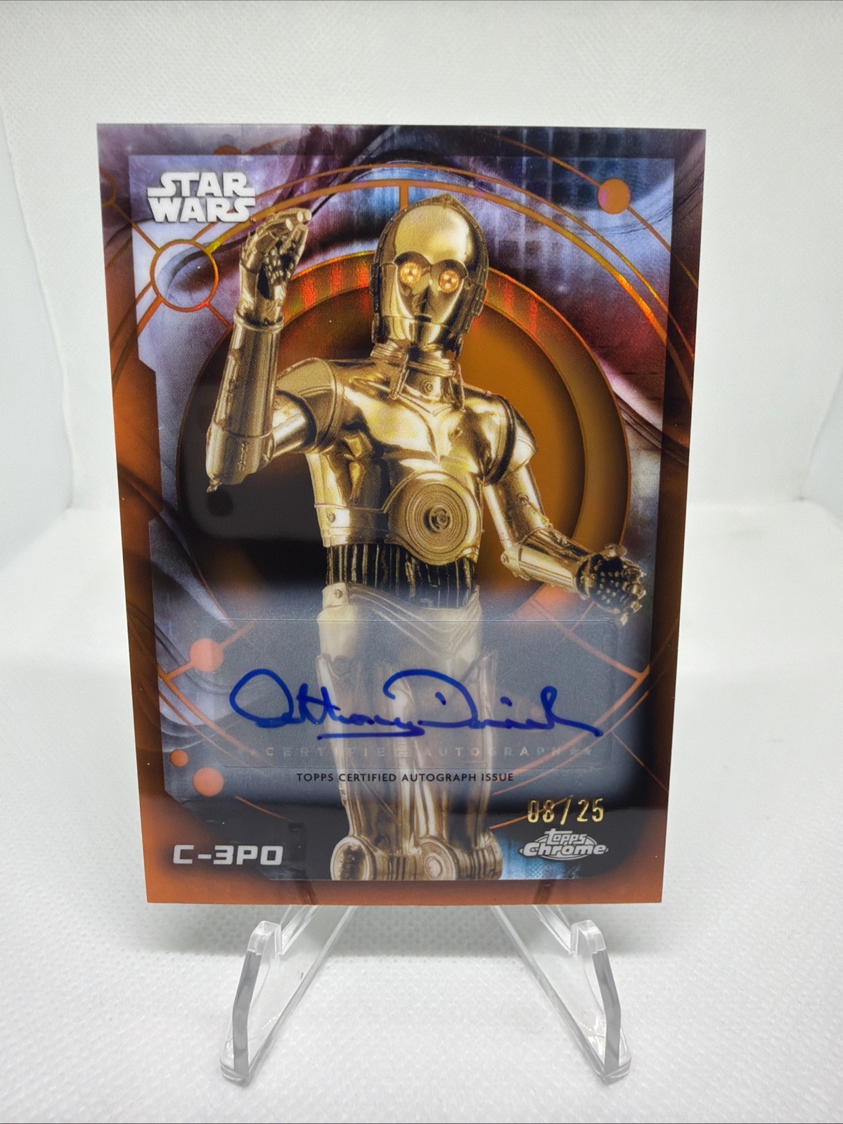 2026 Topps Chrome Star Wars C-3PO Anthony Daniels Autograph Card /25 C3PO Auto 2026 Topps Chrome Star Wars C-3PO Anthony Daniels Autograph Card /25 C3PO Auto