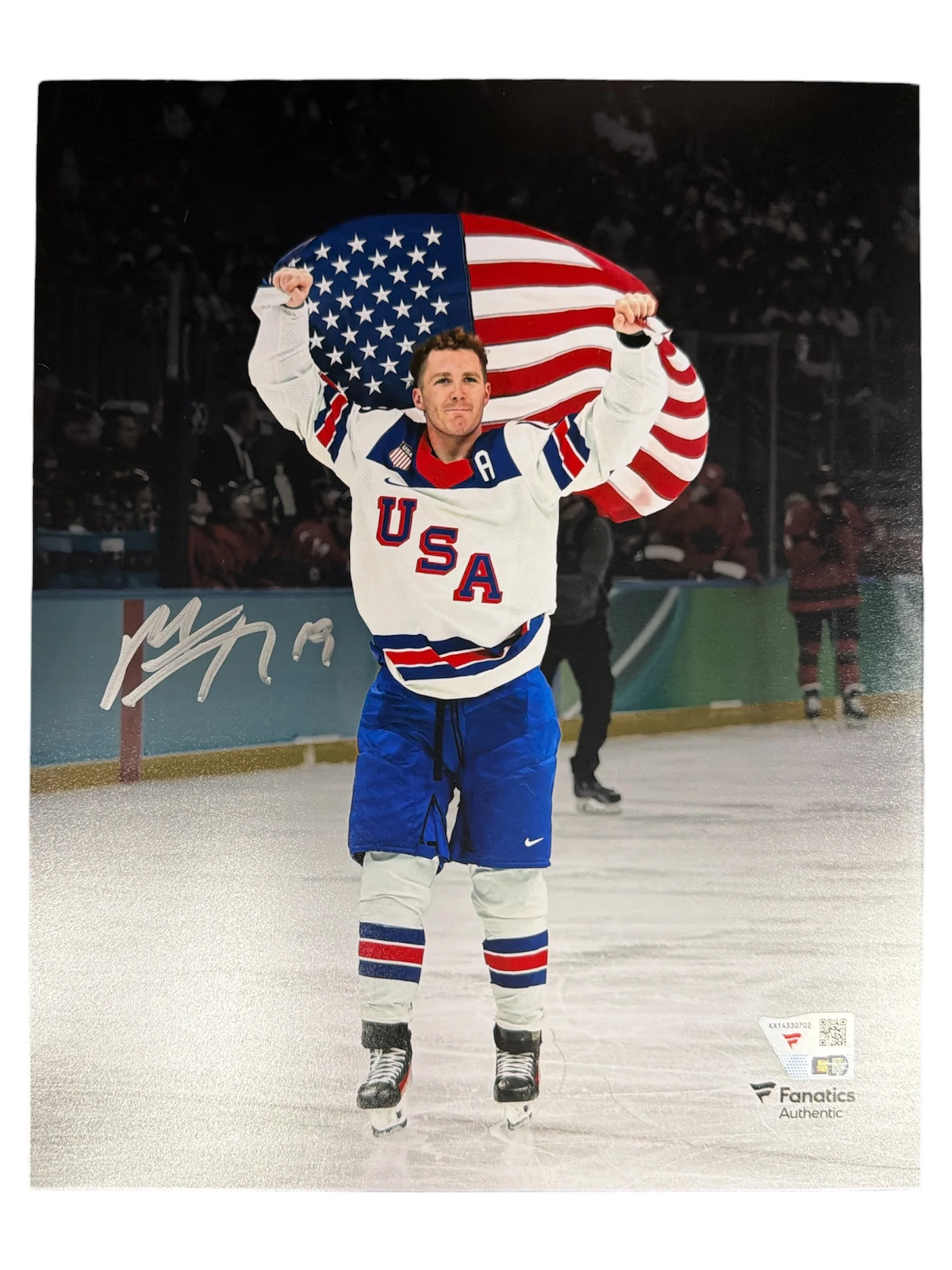 Matthew Tkachuk Team USA Hand Signed 8