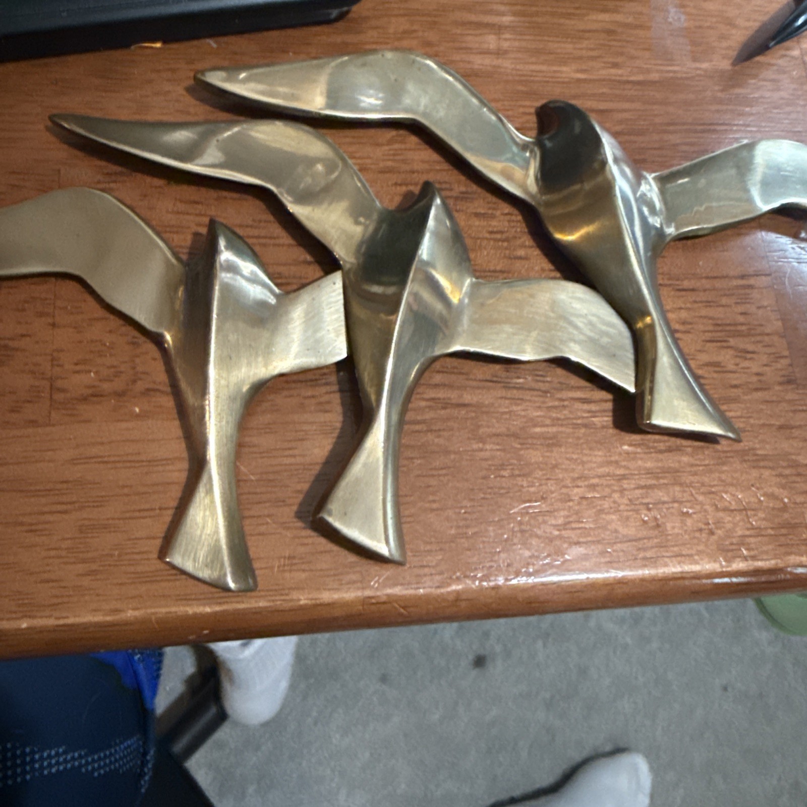 Set Of 3 Brass Seagulls Flying Birds Wall Hanging Mid Century Modern MCM Vintage Set Of 3 Brass Seagulls Flying Birds Wall Hanging Mid Century Modern MCM Vintage